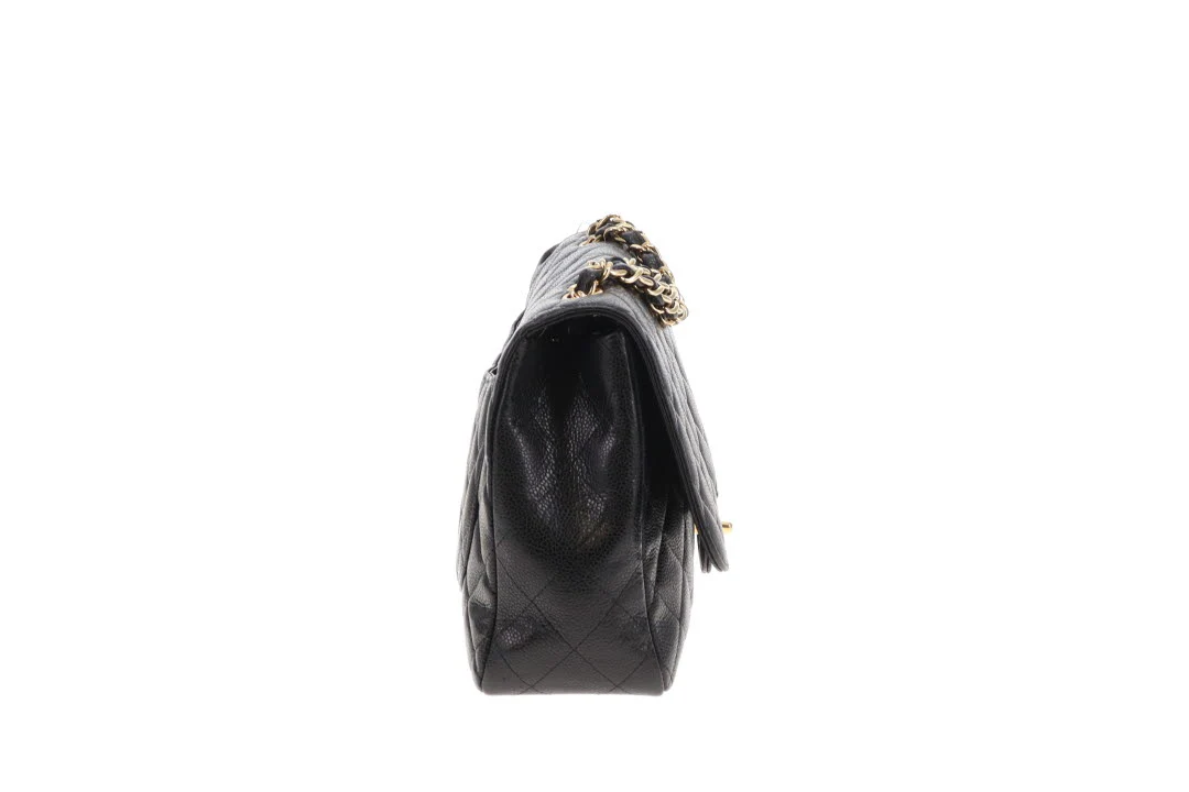 Chanel Classic Jumbo Single Flap Black Caviar GHW 2009/10 - Image 4