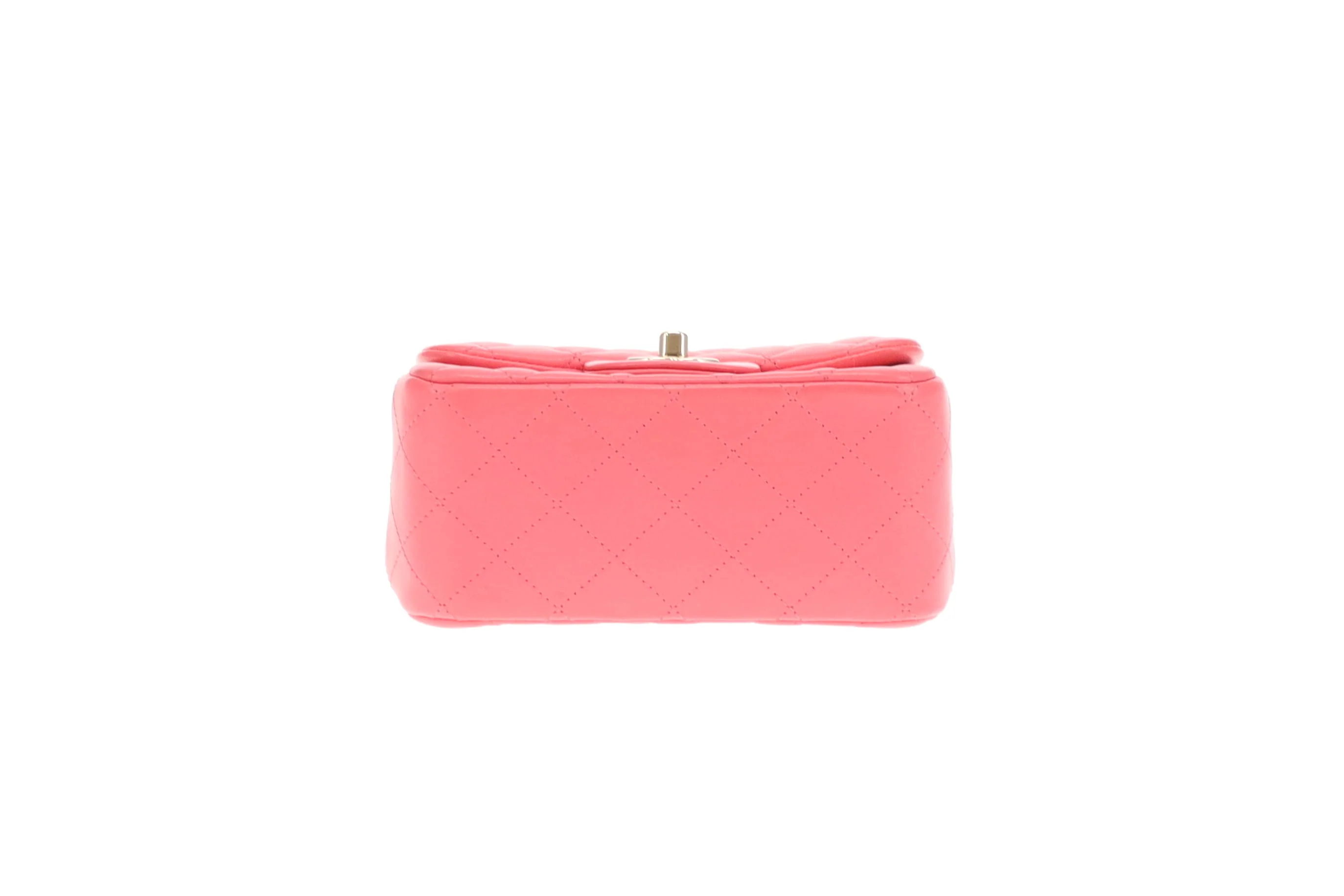Chanel  Classic Mini Square Flap Pink Lambskin GHW 2020 - Image 10