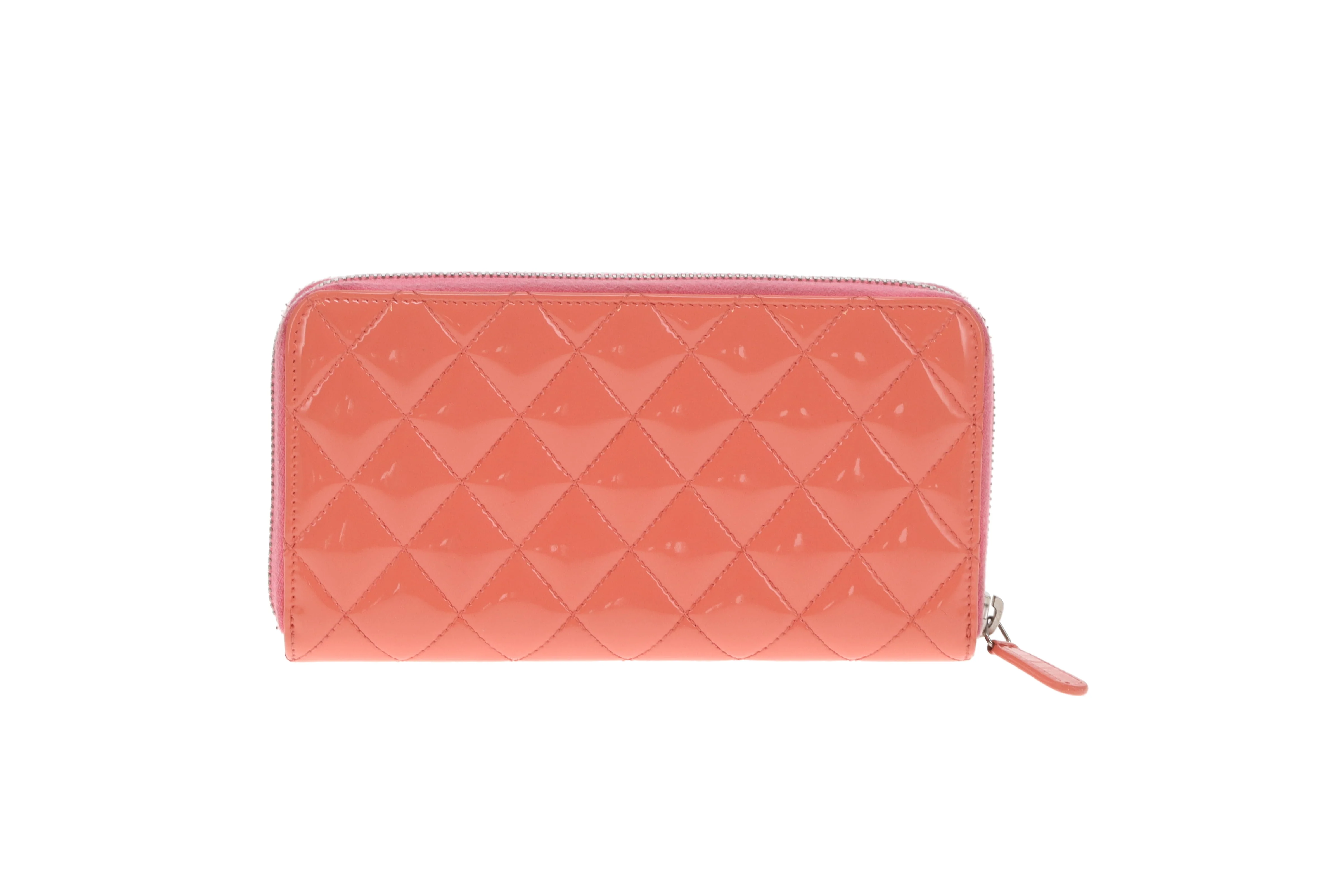 Chanel Classic Zipped wallet Long Patent Coral 2015/16 - Image 4