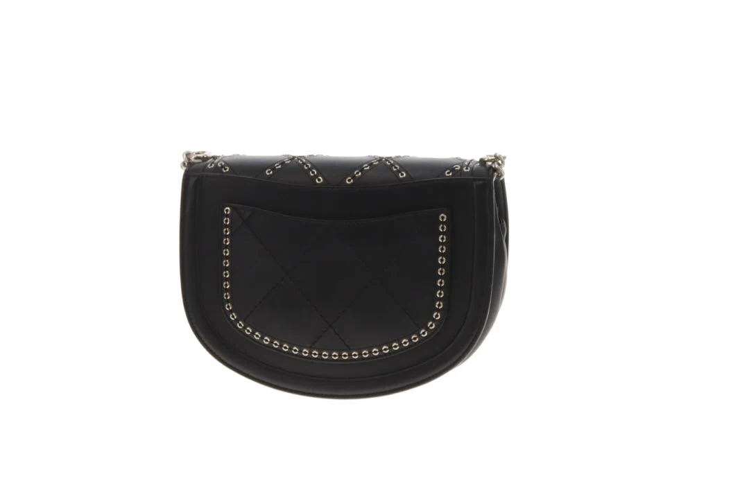 Chanel Coco Eyelets Flap Bag Black and SHW 2018 - Image 7