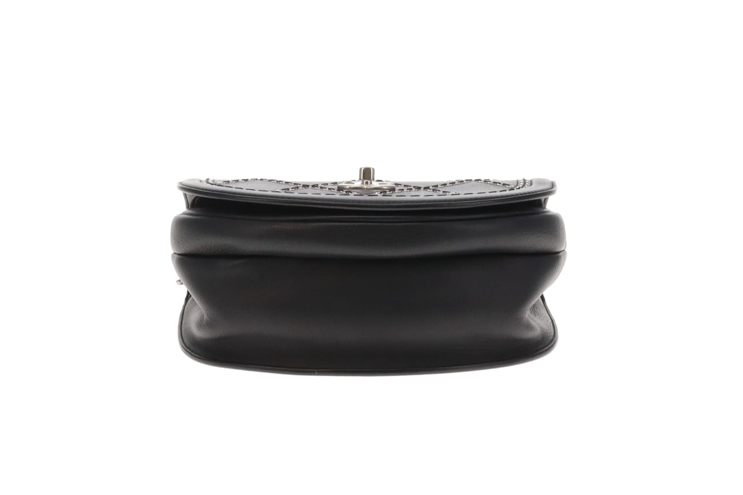 Chanel Coco Eyelets Flap Bag Black and SHW 2018 - Image 9
