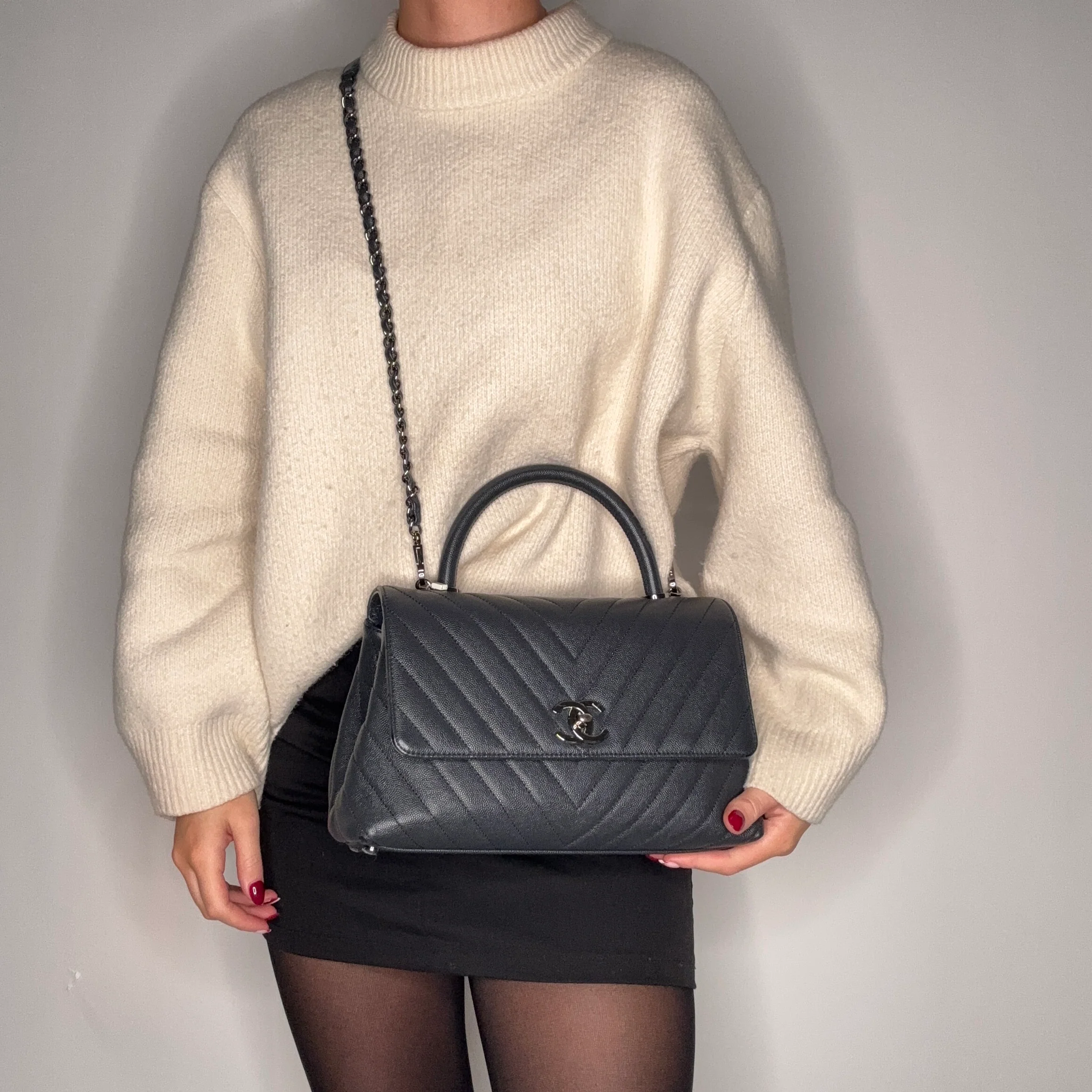Chanel Coco Handle Charcoal Small 2019/20 2 - Image 2