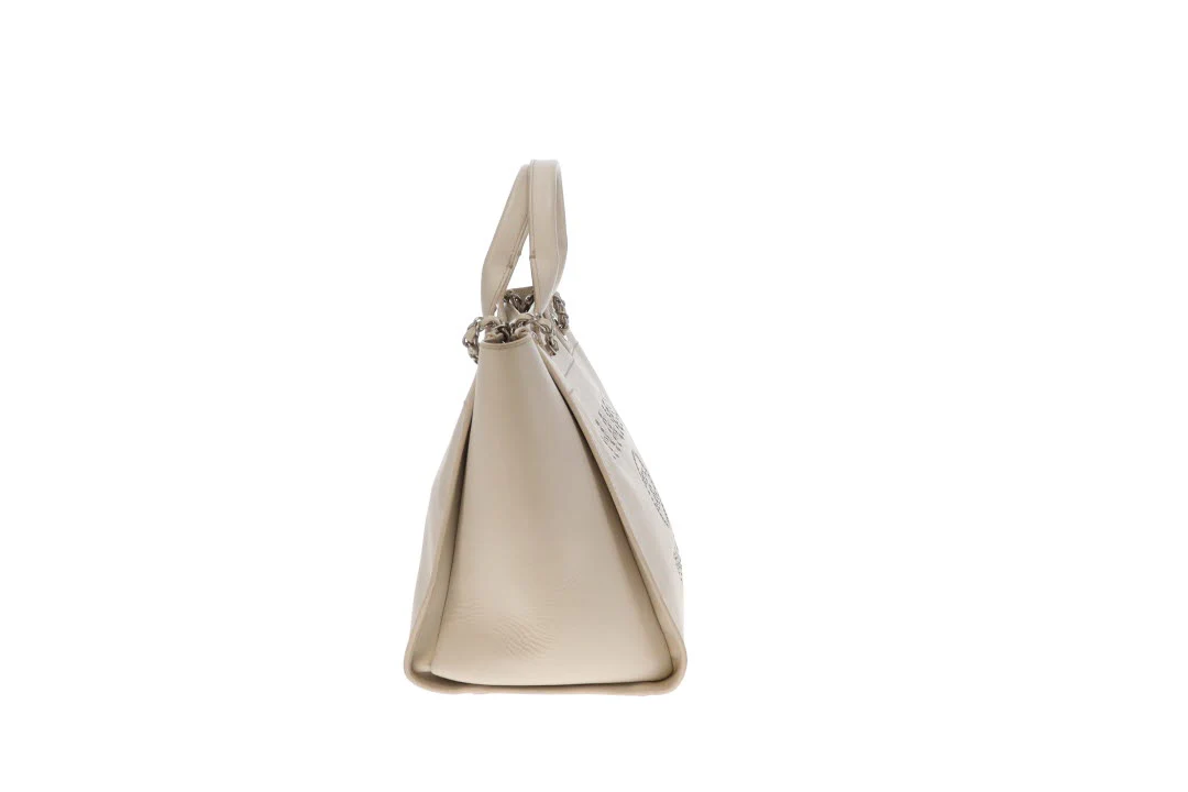 Chanel Deauville Tote Bag Small Cream Caviar 2018 - Image 7