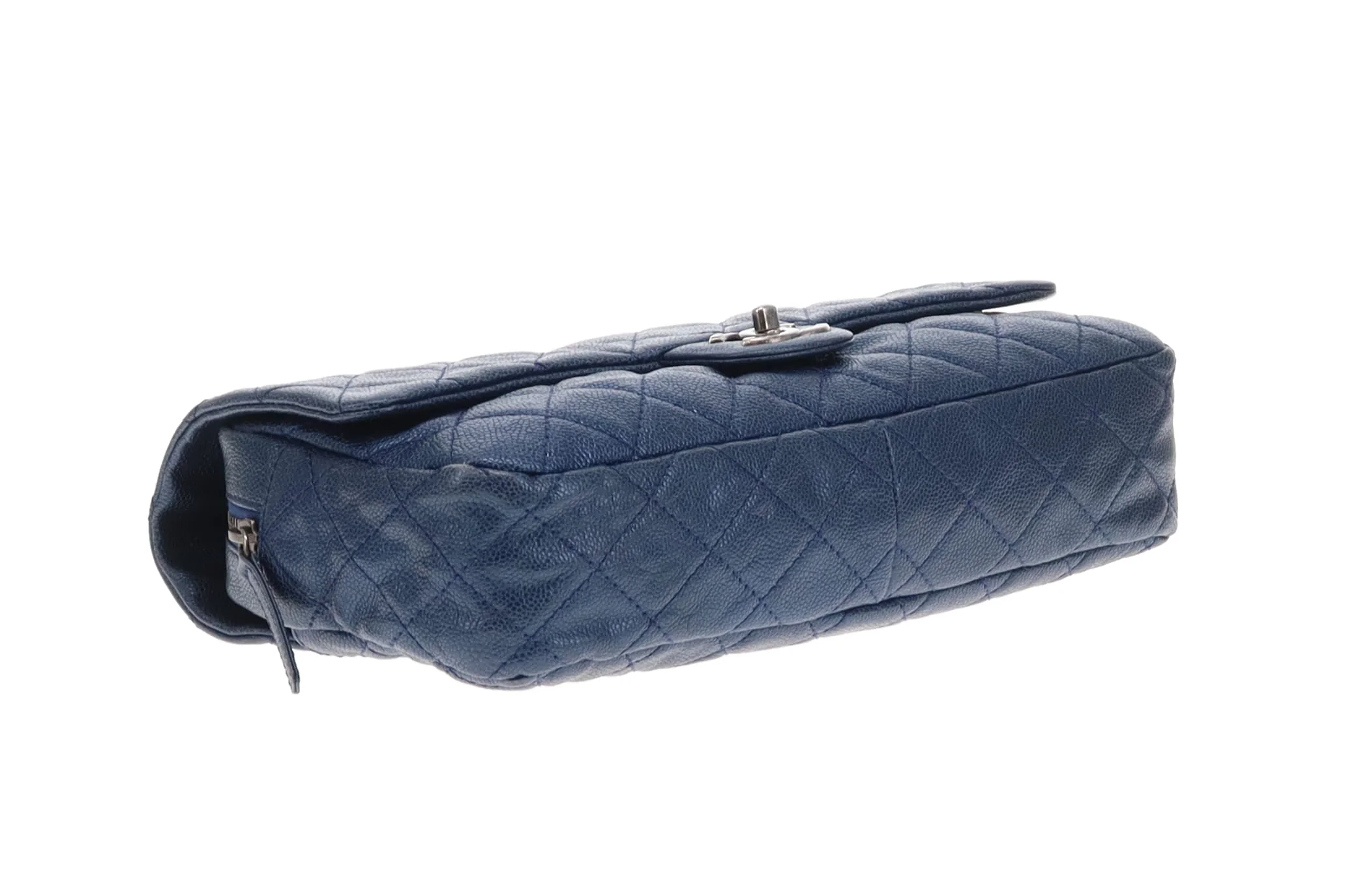 Chanel Easy Flap Metallic Blue Caviar 2012 - Image 11