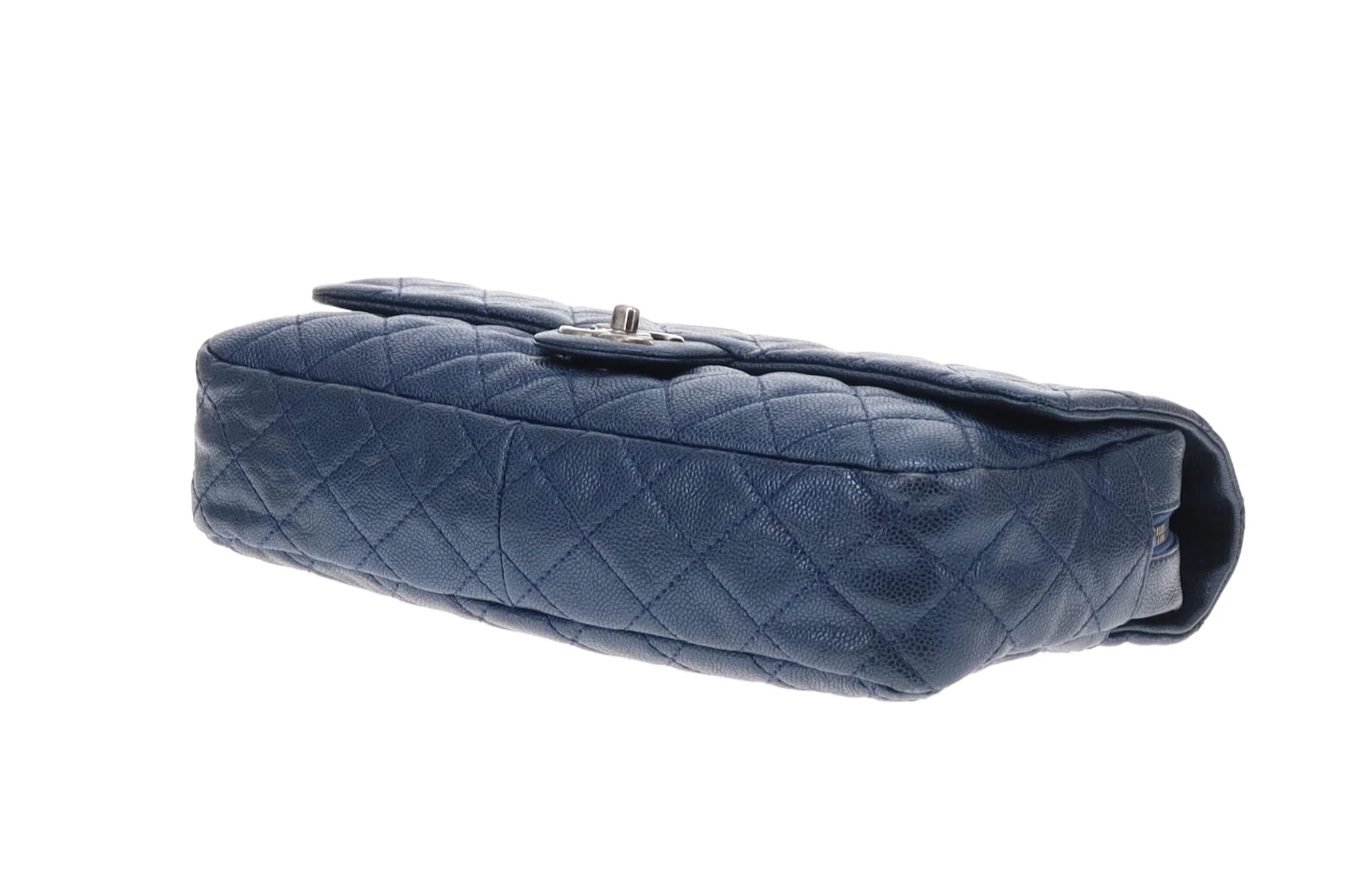 Chanel Easy Flap Metallic Blue Caviar 2012 - Image 12