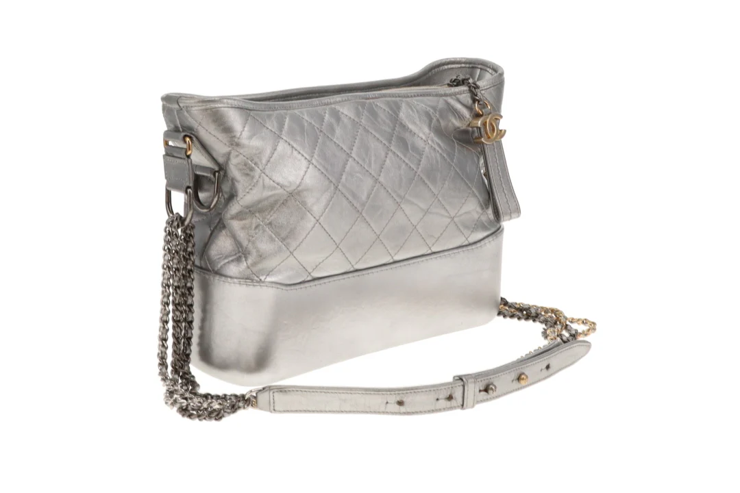 Chanel Gabrielle Medium Silver Leather 2016/17 - Image 3