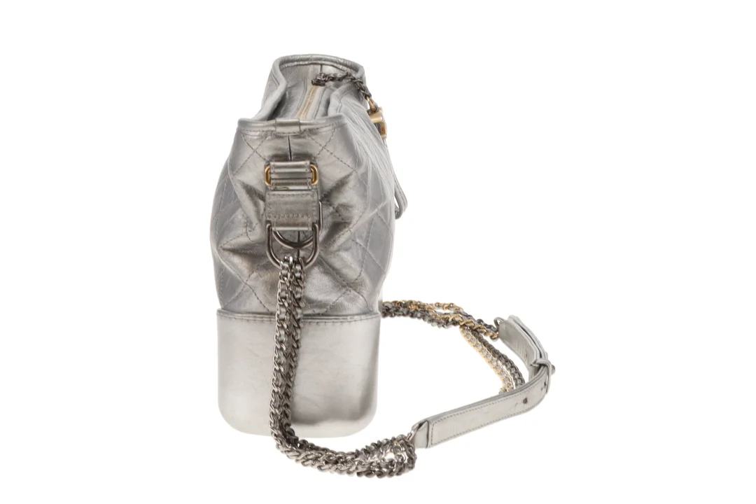 Chanel Gabrielle Medium Silver Leather 2016/17 - Image 4