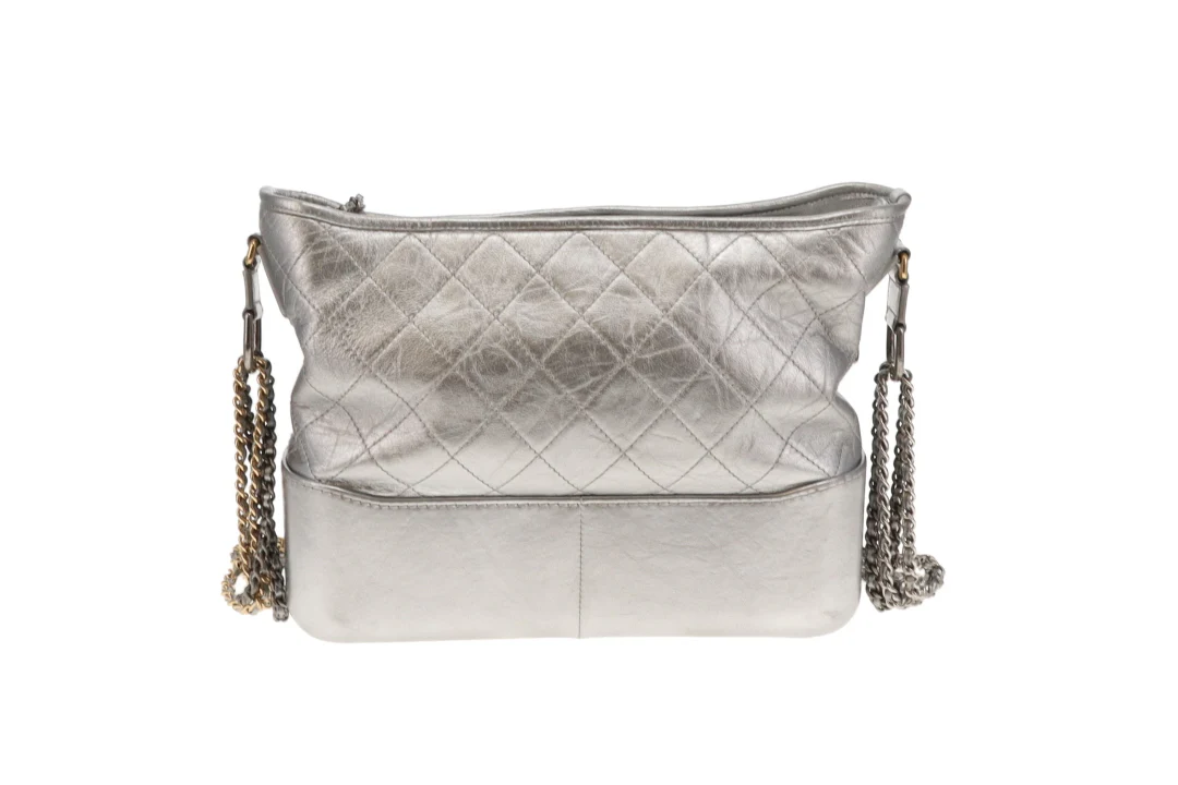 Chanel Gabrielle Medium Silver Leather 2016/17 - Image 5