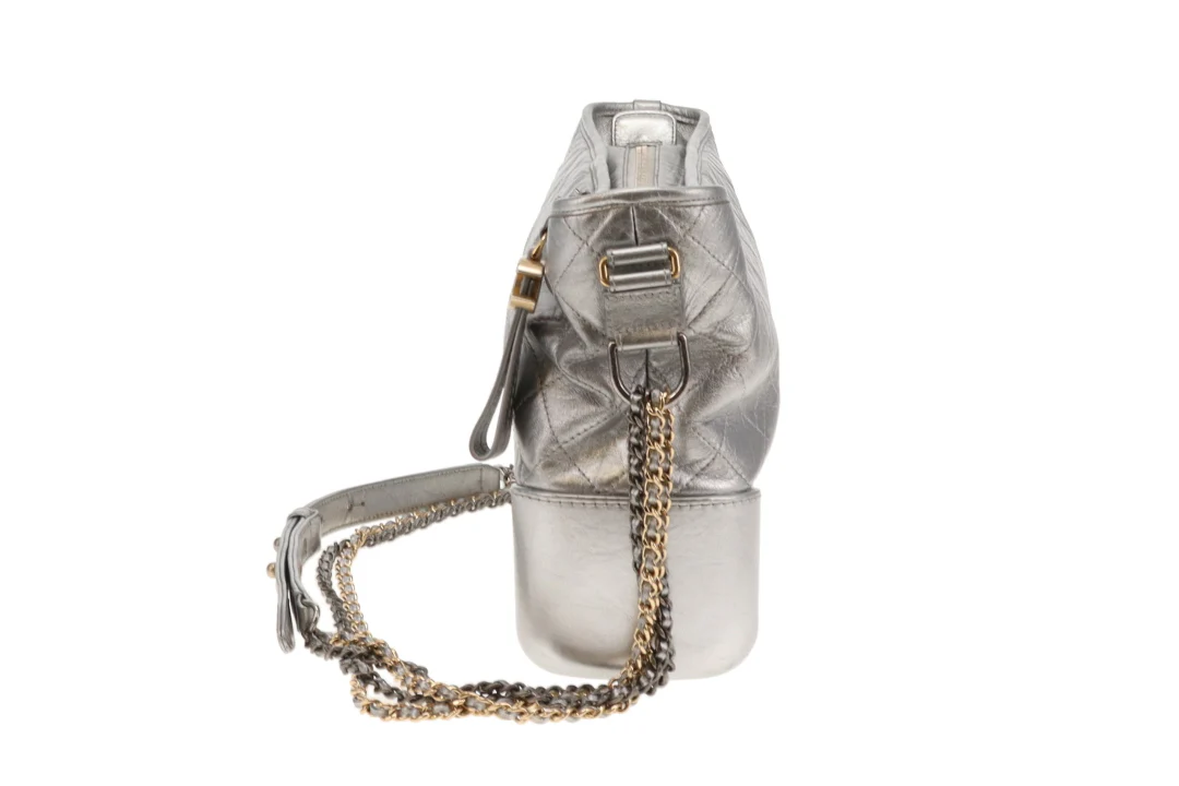 Chanel Gabrielle Medium Silver Leather 2016/17 - Image 6