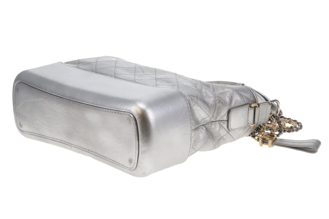 Chanel Gabrielle Medium Silver Leather 2016/17 - Image 8