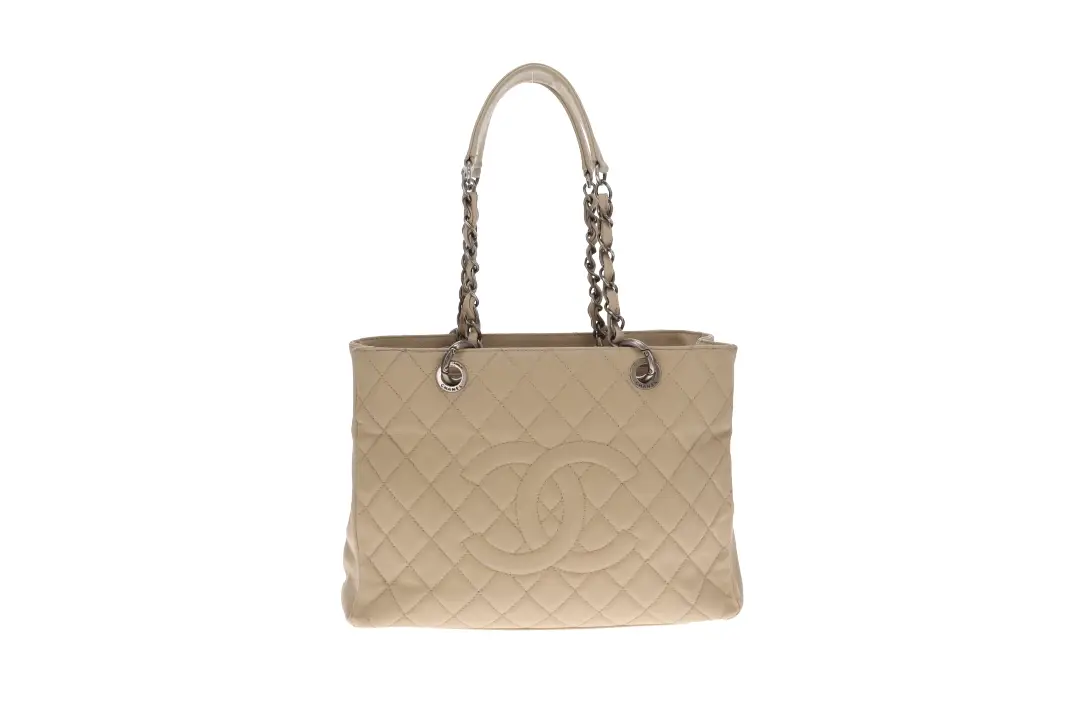 Chanel GST Light Beige New Model With Ruthenium Hardware 2009 - Image 12
