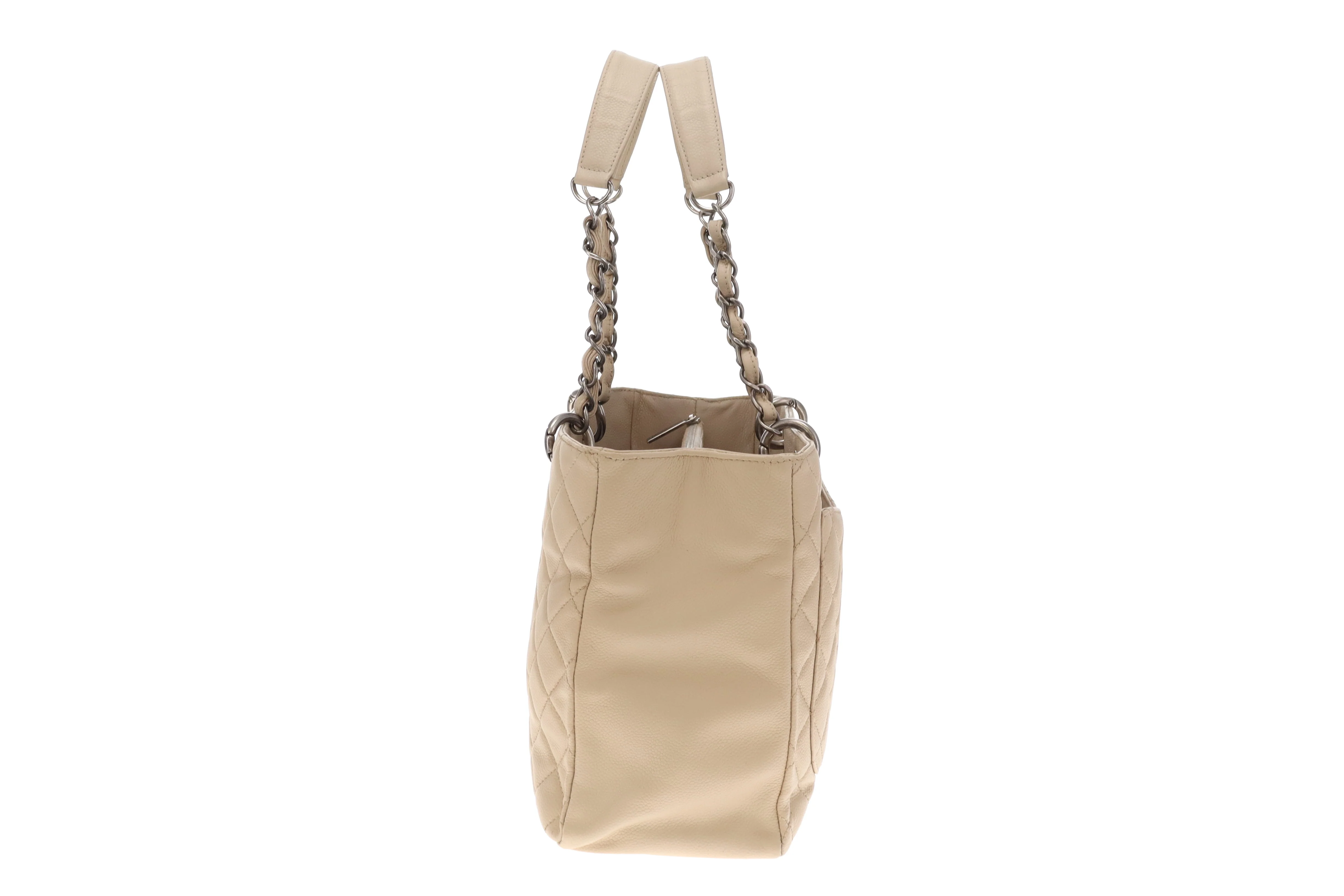 Chanel GST Light Beige New Model With Ruthenium Hardware 2009 - Image 7