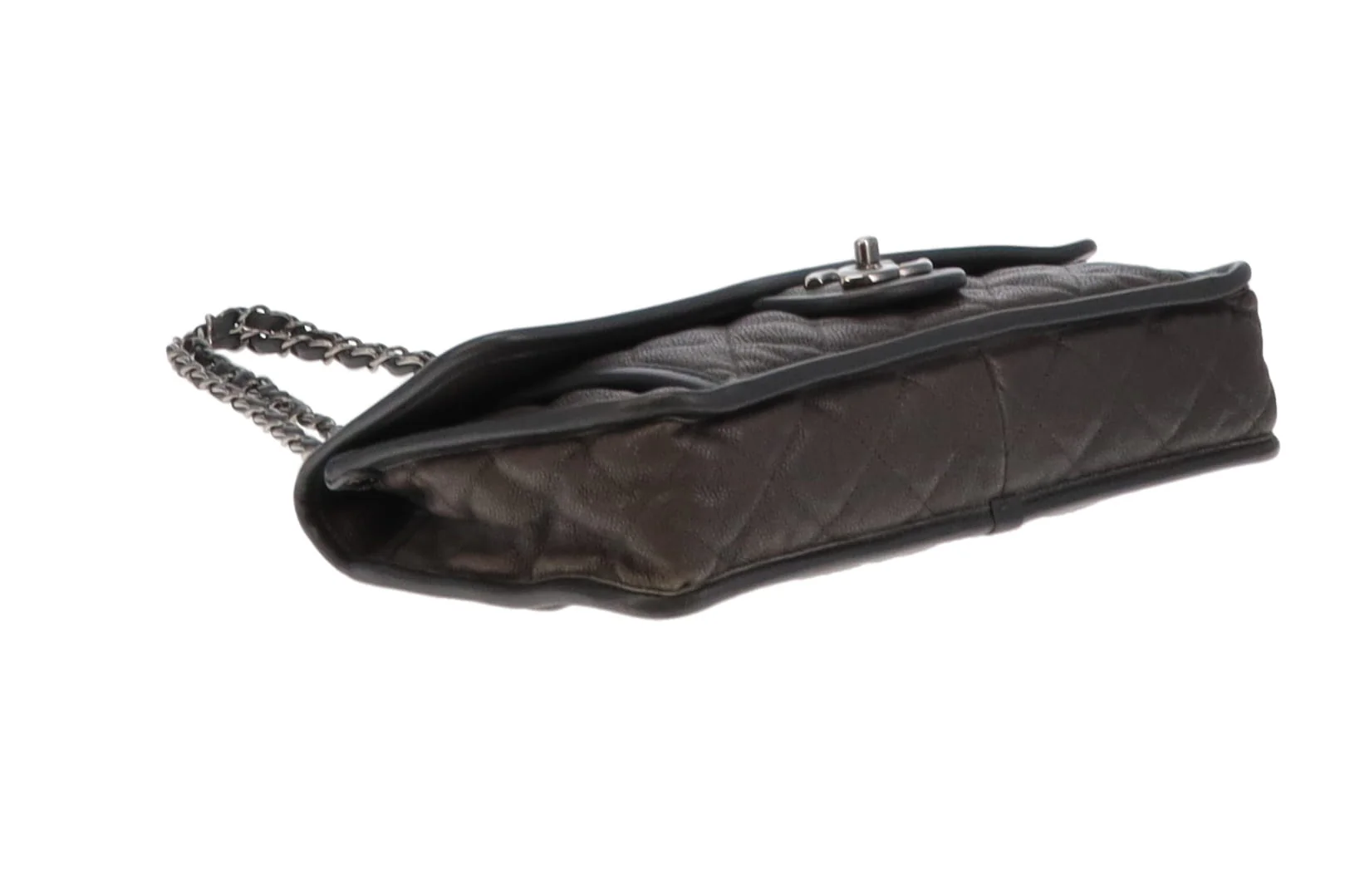 Chanel Grey Caviar French Riviera Medium Flap Bag 2014 - Image 19