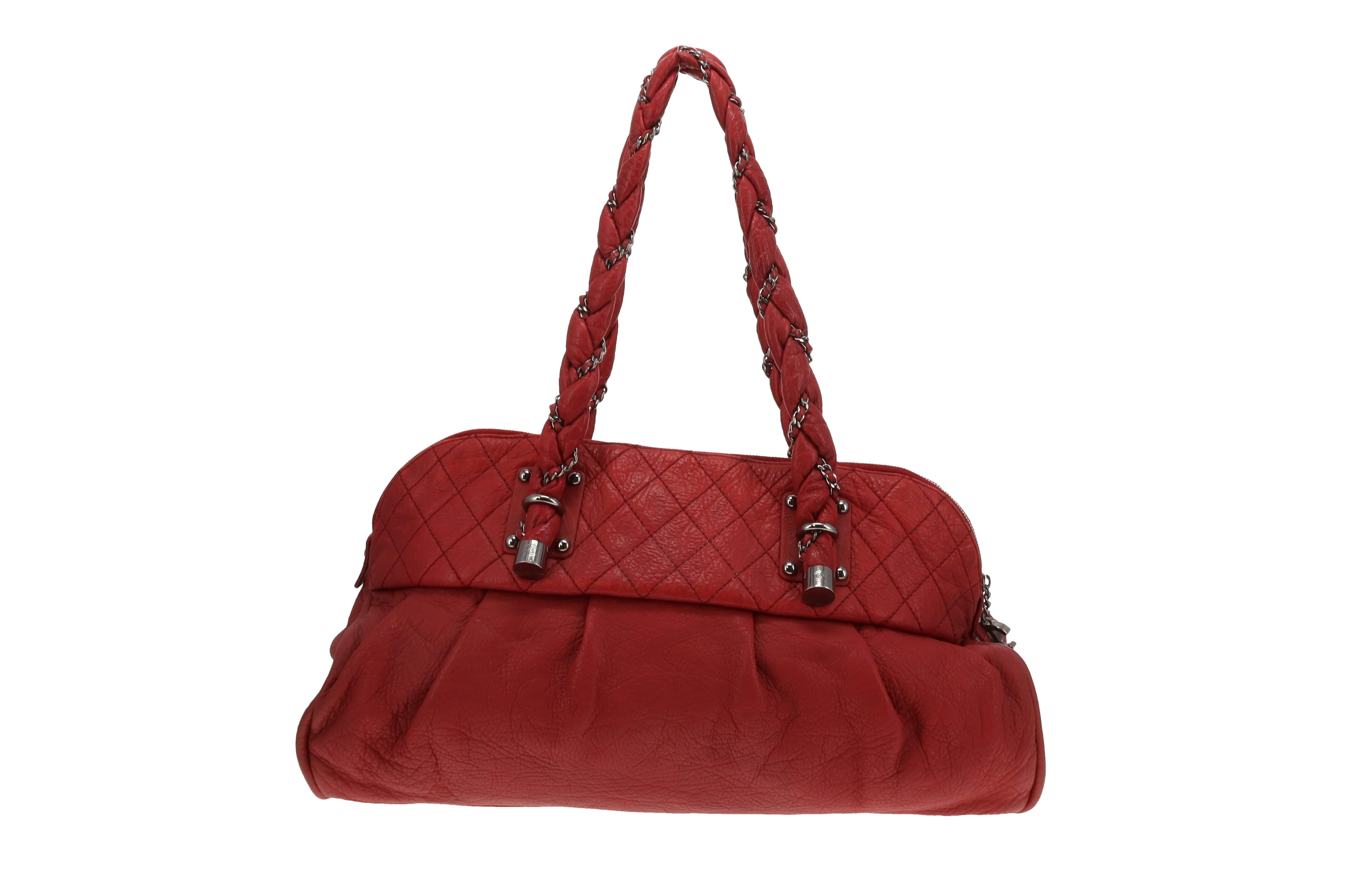 Chanel Lady Braid Large Shoulder Bag Red - Image 11