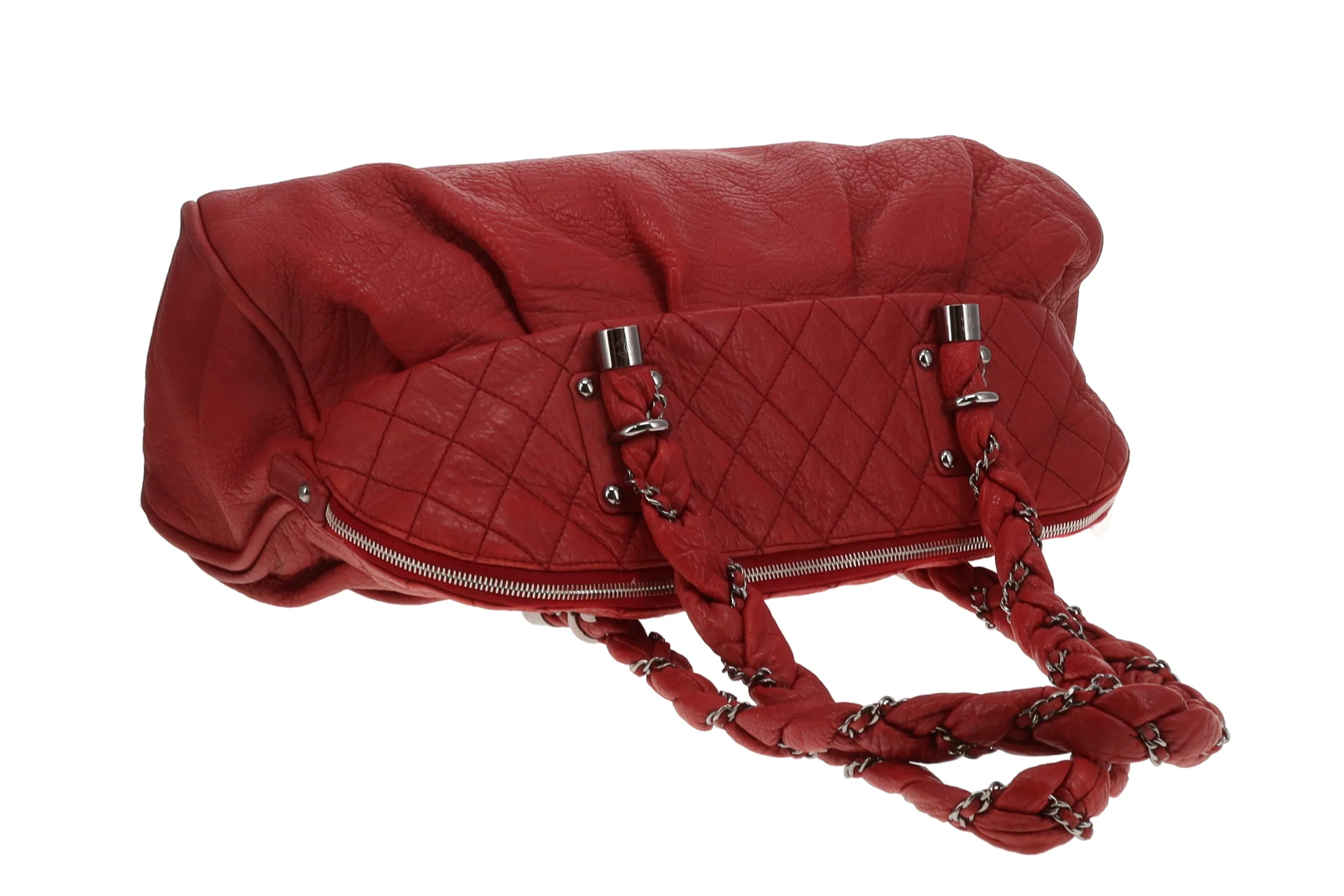 Chanel Lady Braid Large Shoulder Bag Red - Image 12