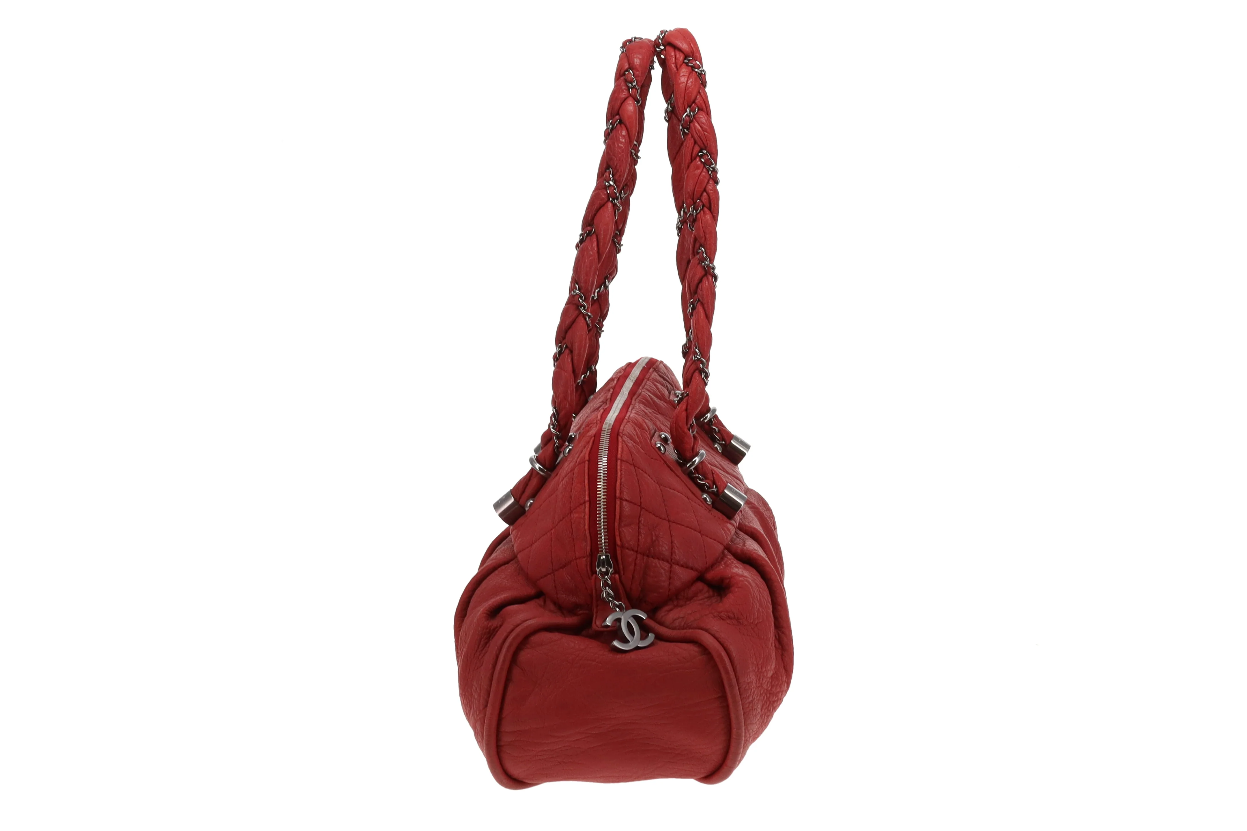 Chanel Lady Braid Large Shoulder Bag Red - Image 5