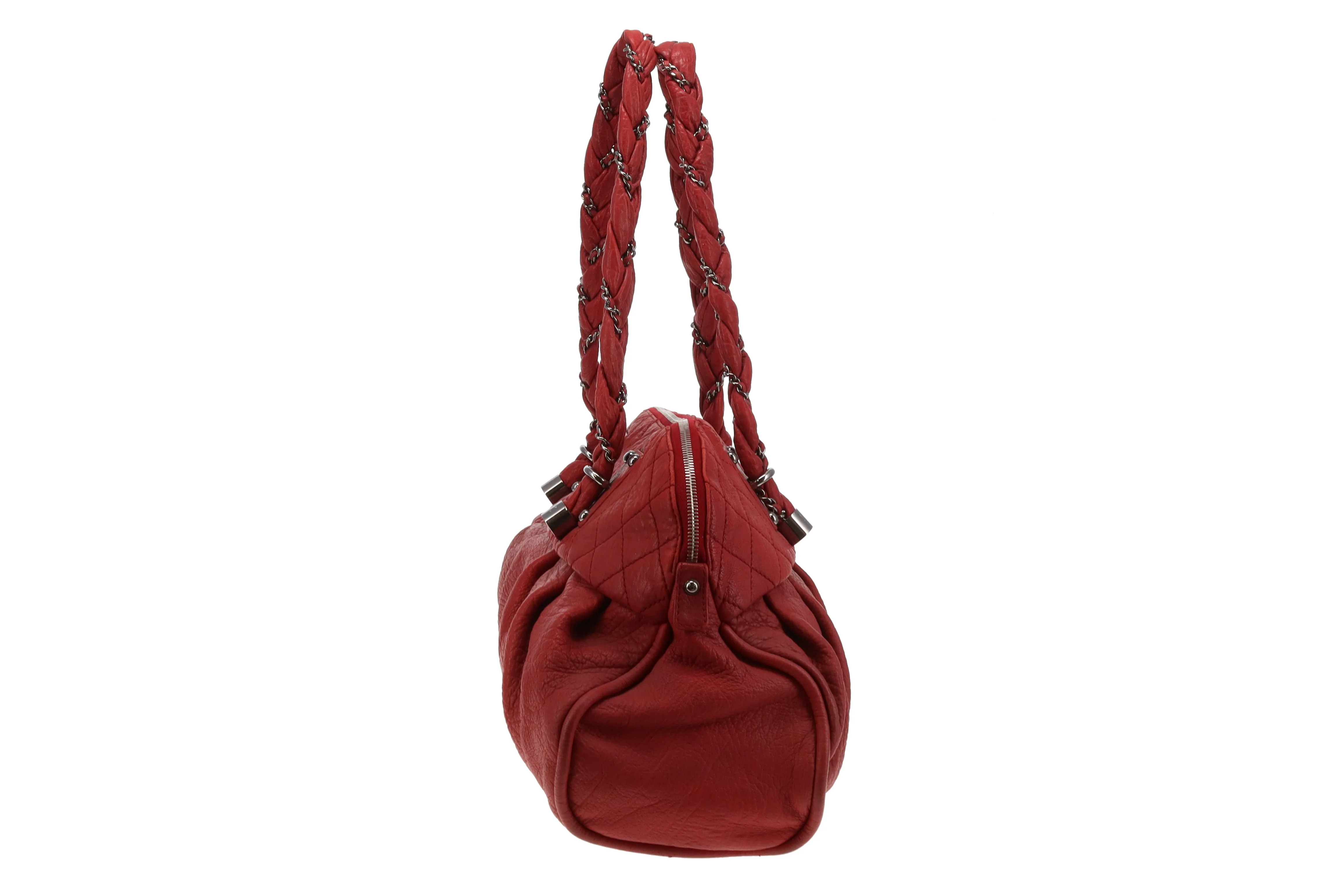 Chanel Lady Braid Large Shoulder Bag Red - Image 6