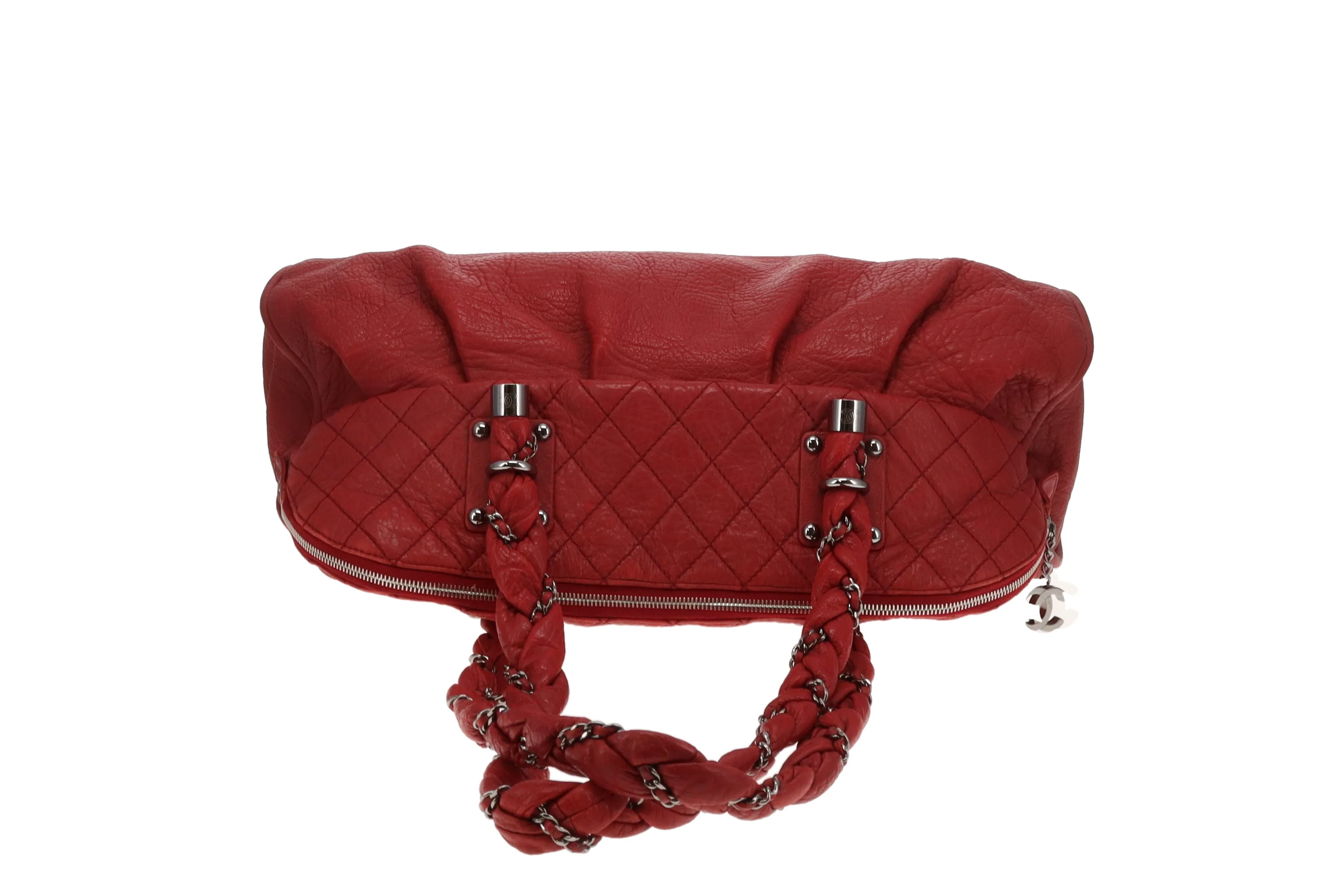 Chanel Lady Braid Large Shoulder Bag Red - Image 7