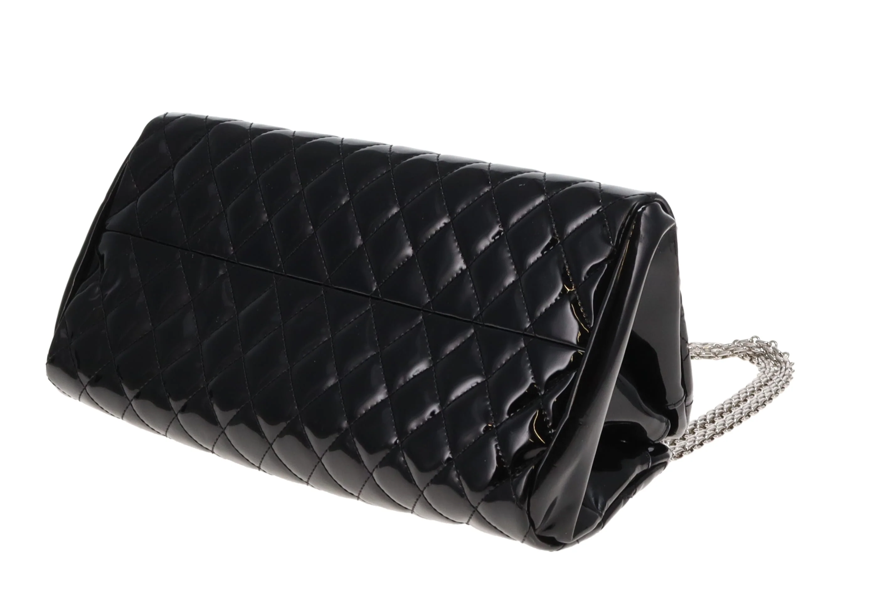 Chanel Mademoiselle Bowling Bag Black Patent Leather SHW 2011 - Image 10