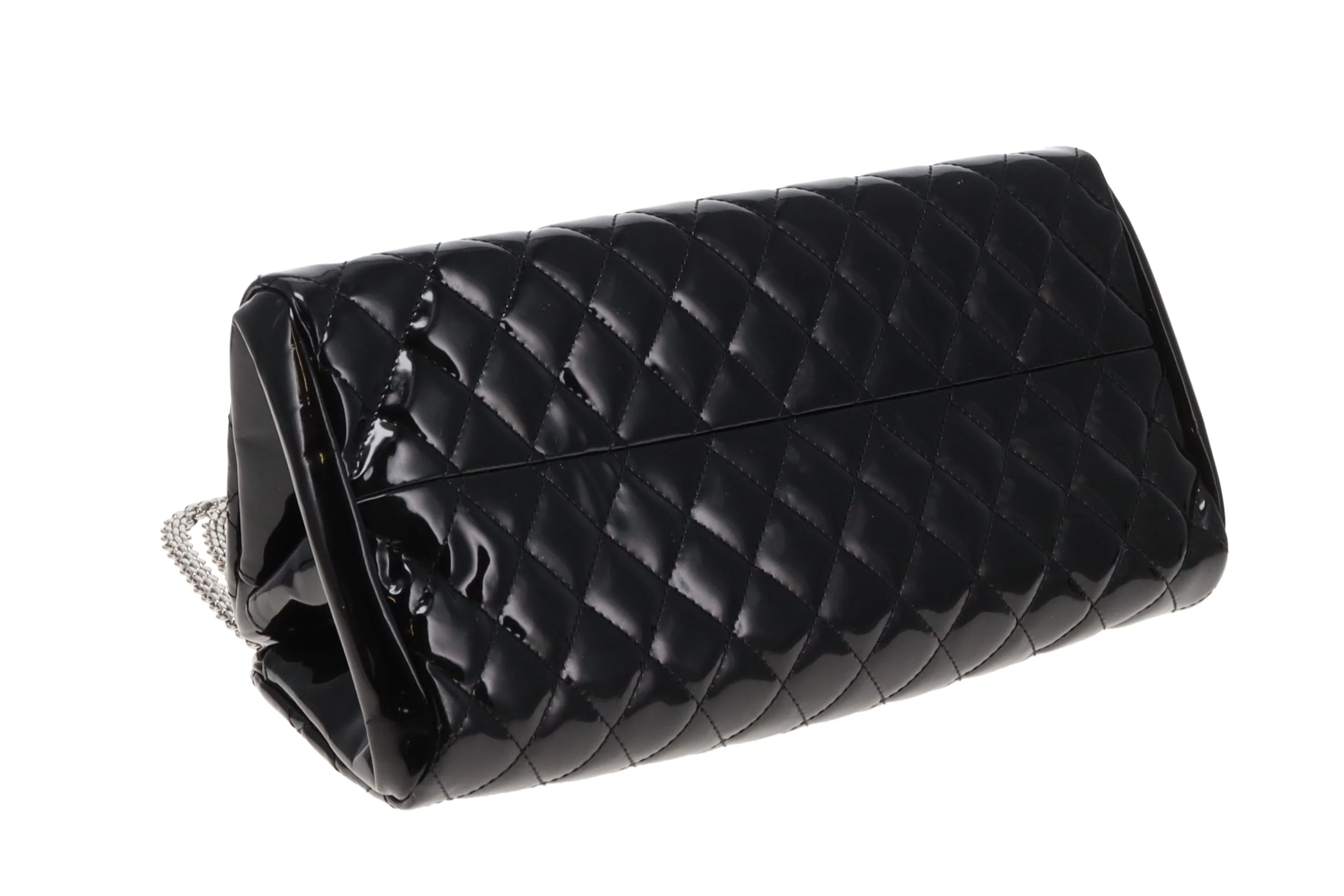 Chanel Mademoiselle Bowling Bag Black Patent Leather SHW 2011 - Image 11