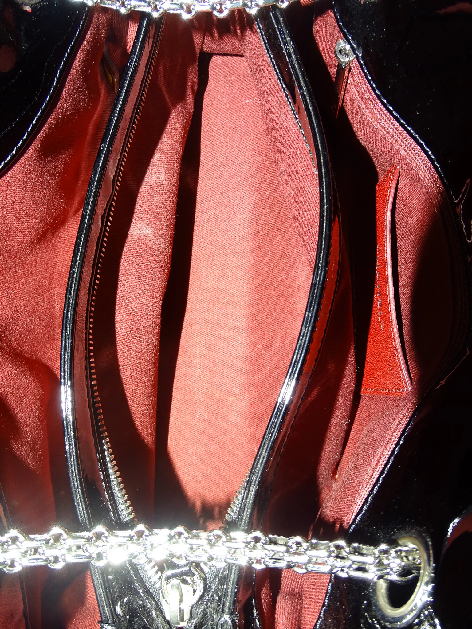 Chanel Mademoiselle Bowling Bag Black Patent Leather SHW 2011 - Image 13