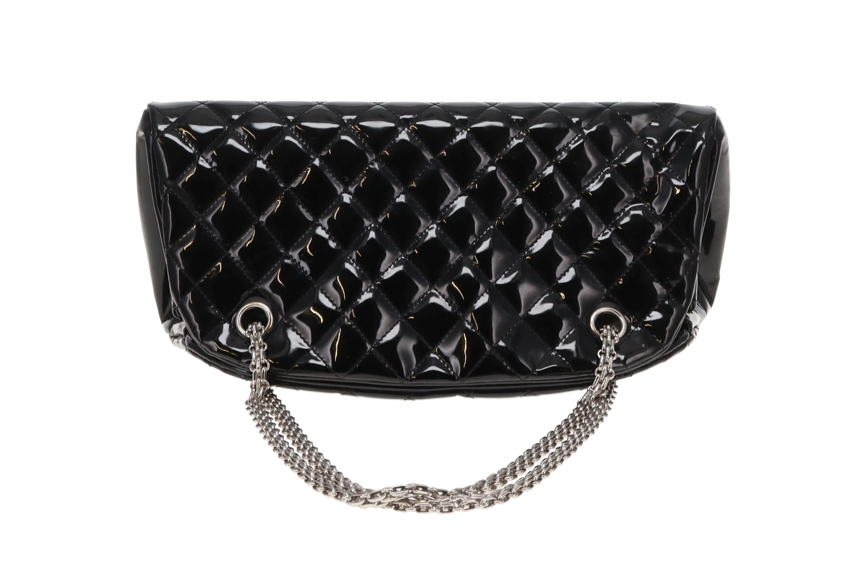 Chanel Mademoiselle Bowling Bag Black Patent Leather SHW 2011 - Image 8