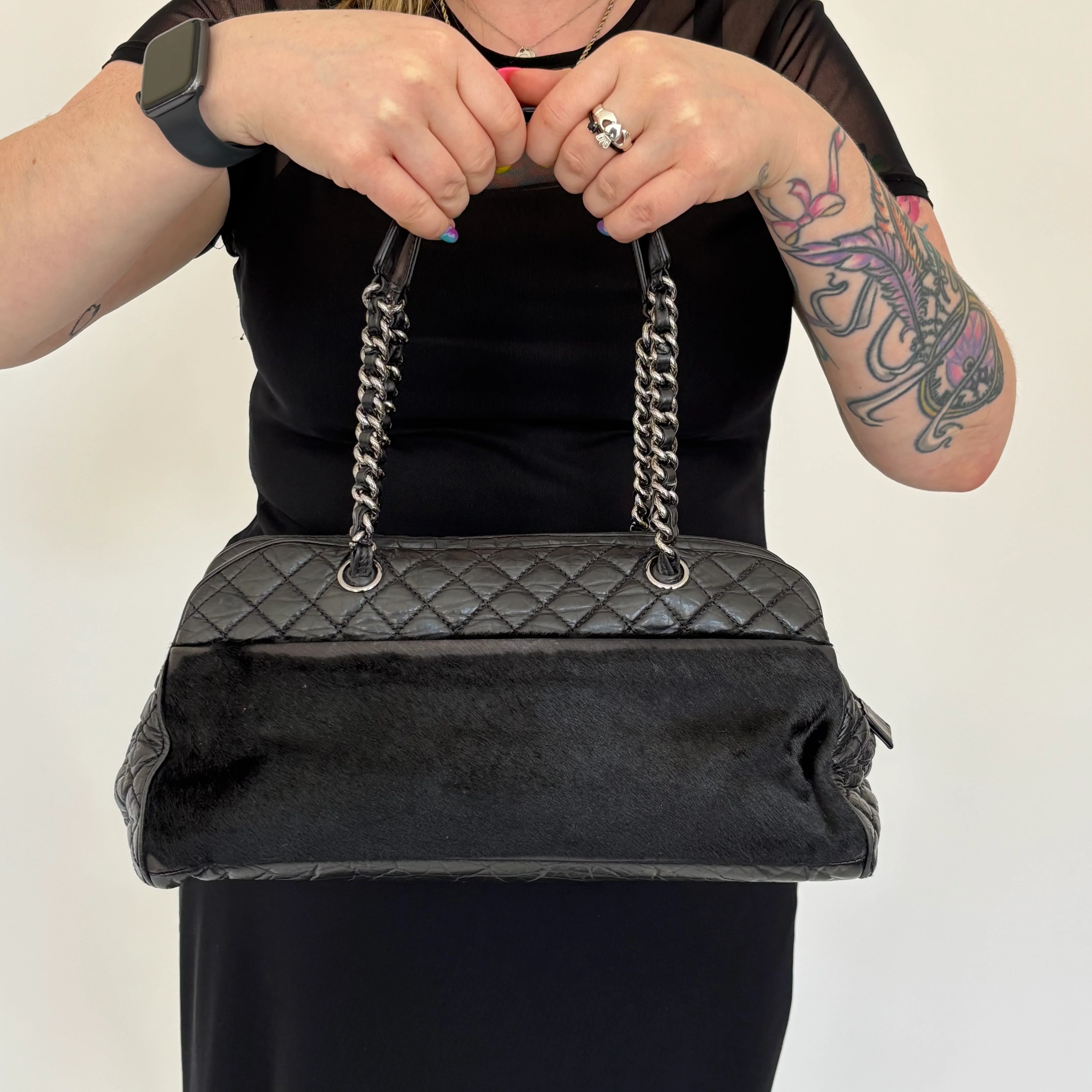 Chanel Mademoiselle Shoulder Bag Vintage Leather and Pony Hair 2005/06 - Image 2