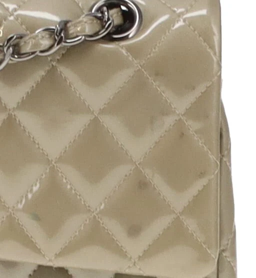 Chanel Classic Medium Double Flap Metallic Sage Green Patent GMH 2012/13 - Image 13