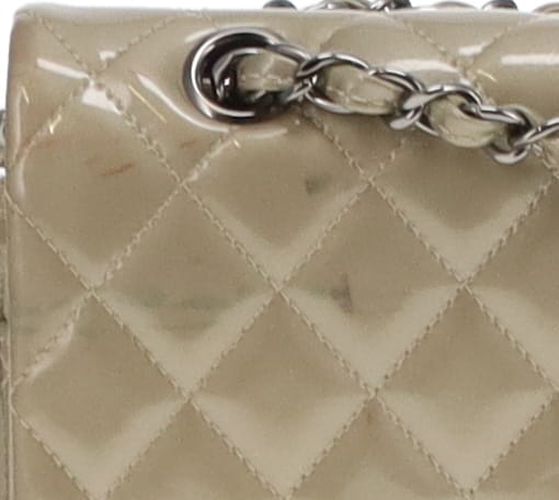 Chanel Classic Medium Double Flap Metallic Sage Green Patent GMH 2012/13 - Image 14