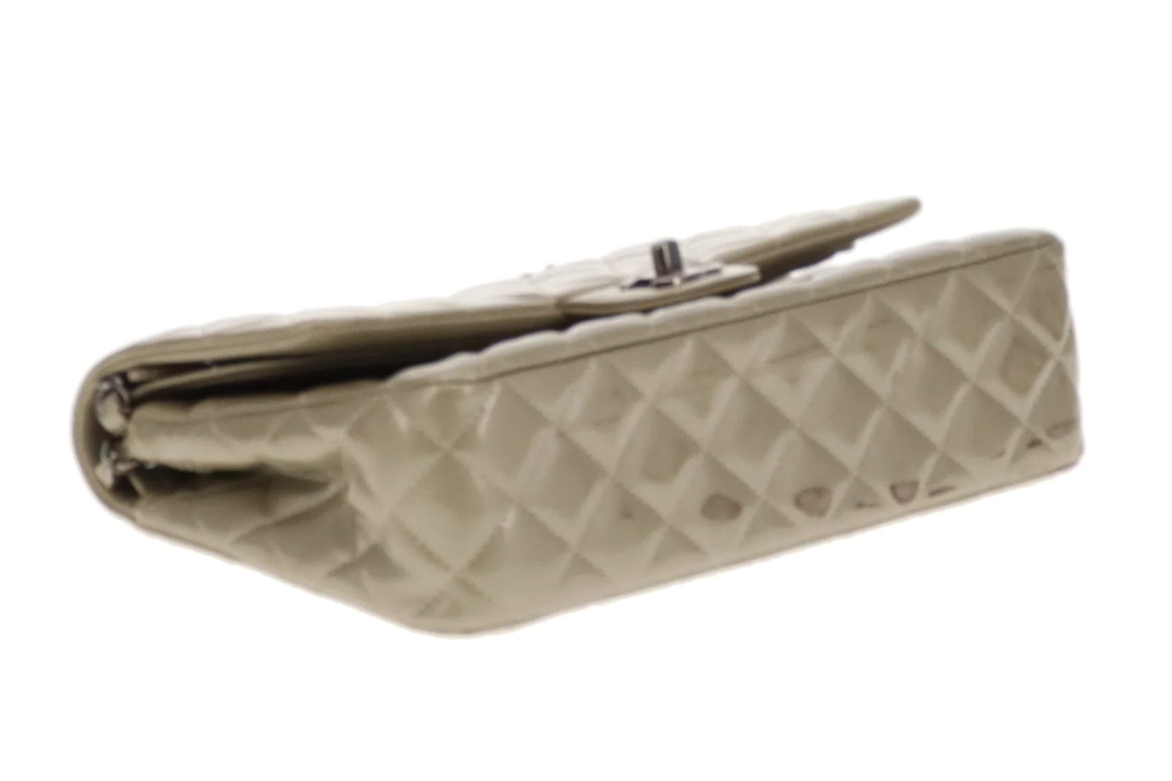 Chanel Classic Medium Double Flap Metallic Sage Green Patent GMH 2012/13 - Image 18