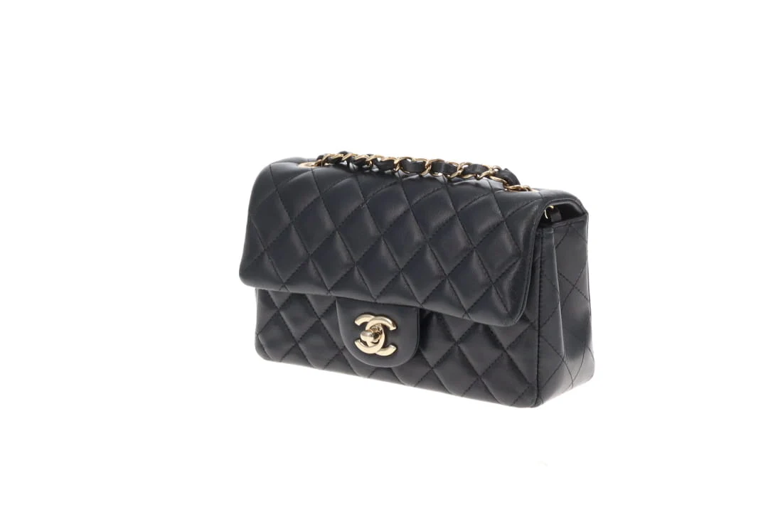 Chanel Mini Rectangle Flap Black Lambskin (NFID) - Image 12