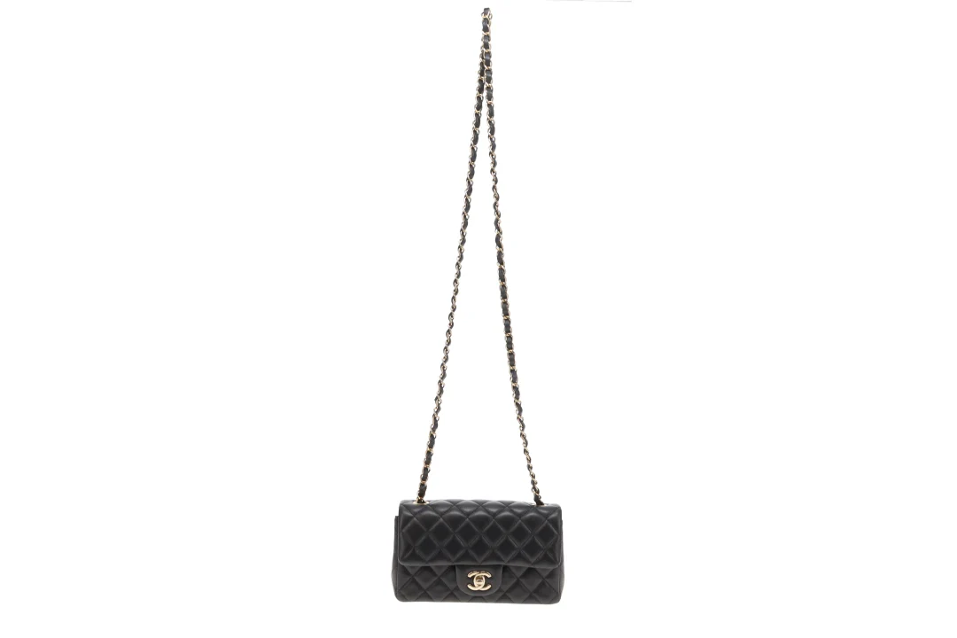 Chanel Mini Rectangle Flap Black Lambskin (NFID) - Image 3