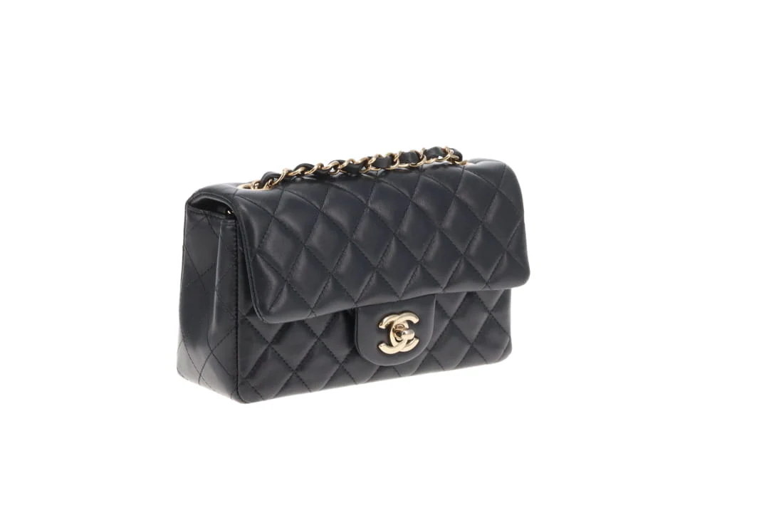 Chanel Mini Rectangle Flap Black Lambskin (NFID) - Image 4