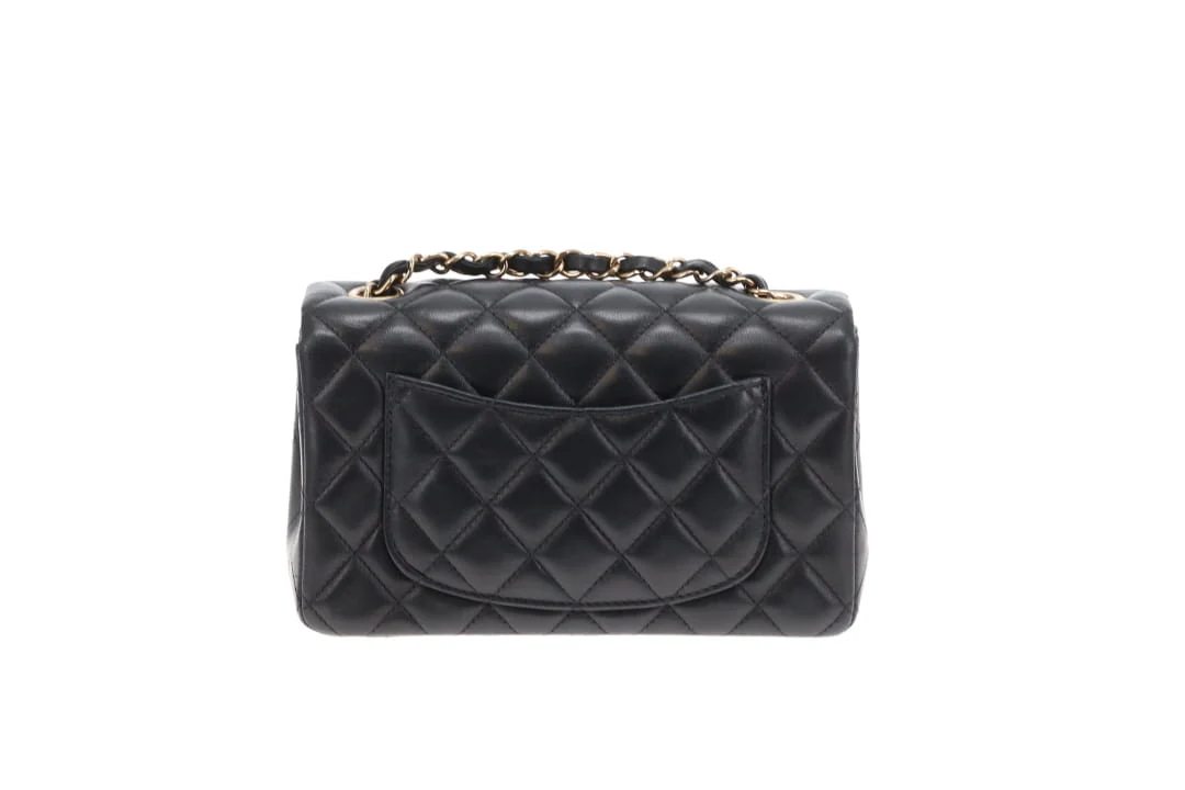 Chanel Mini Rectangle Flap Black Lambskin (NFID) - Image 6