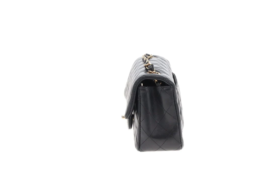 Chanel Mini Rectangle Flap Black Lambskin (NFID) - Image 7