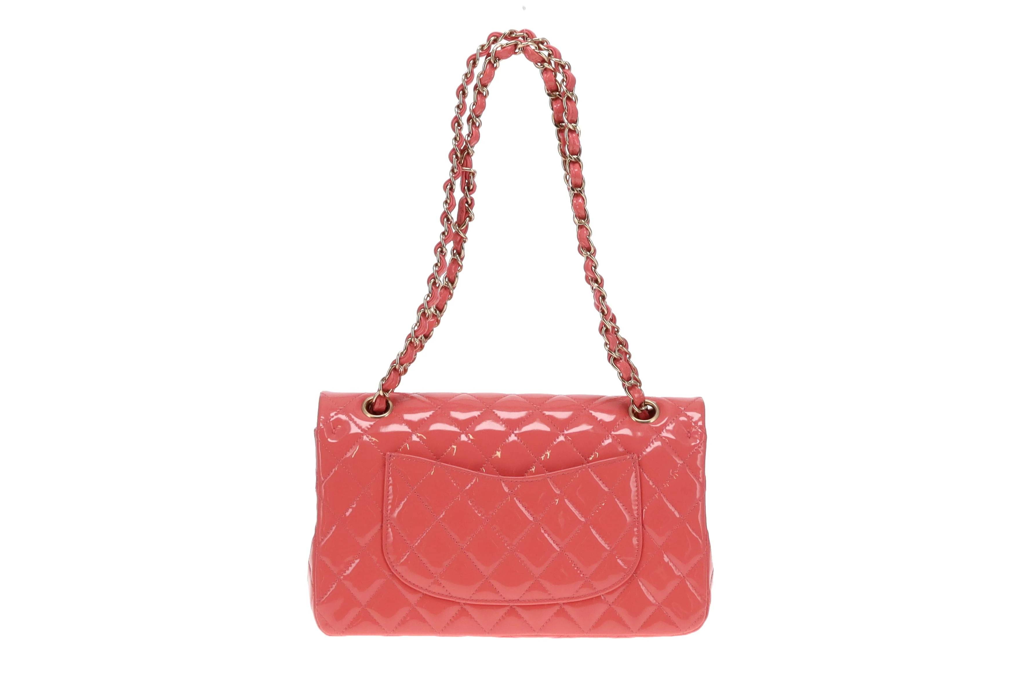 Chanel Petal Pink Patent Classic Double Flap Bag 2016/17 - Image 7
