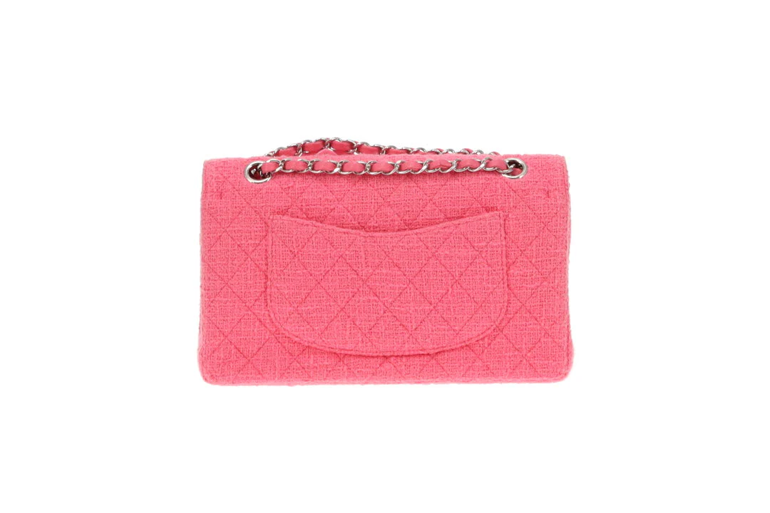Chanel Pink 2016C Tweed Medium Double Flap Bag Very Rare - Image 13