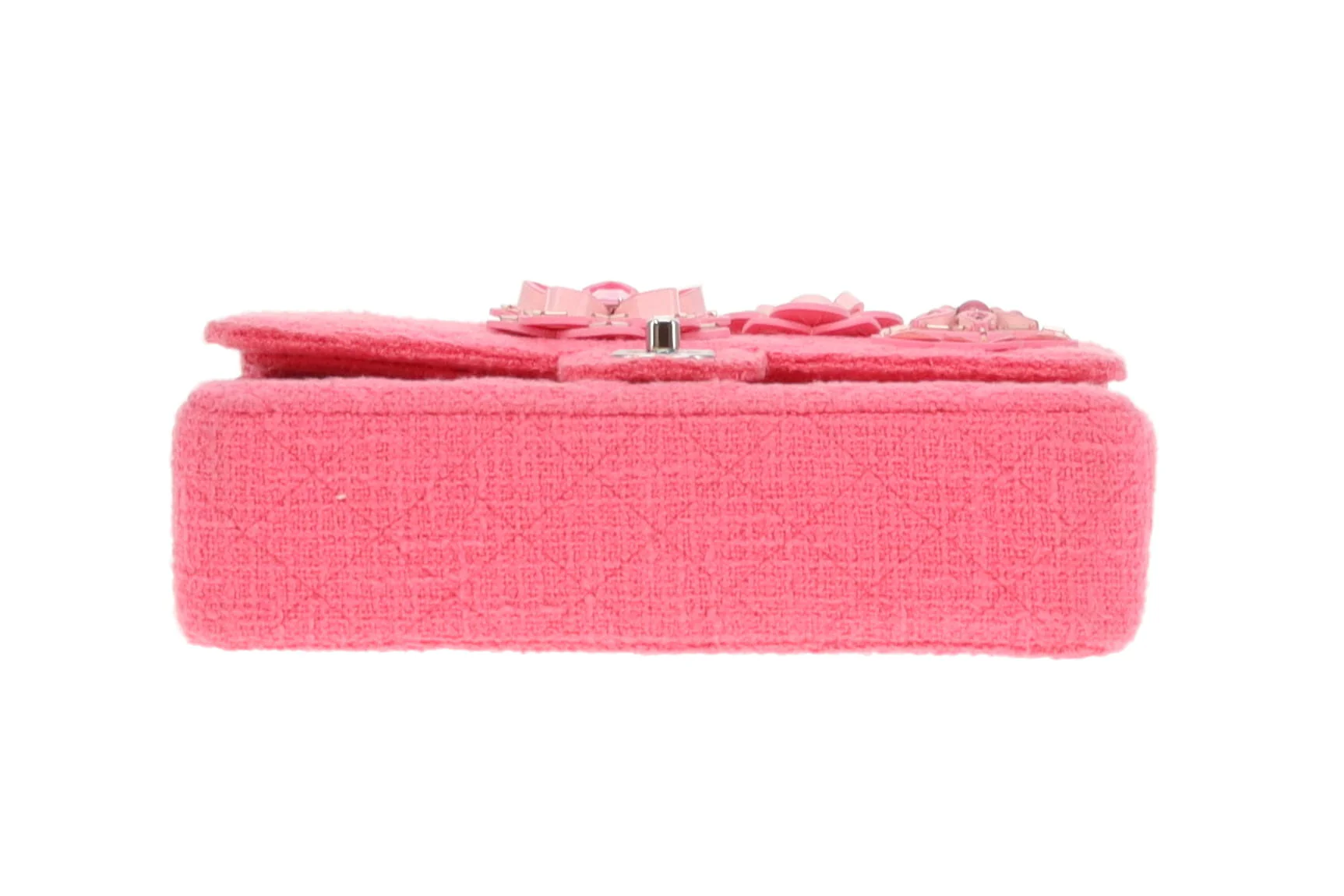 Chanel Pink 2016C Tweed Medium Double Flap Bag Very Rare - Image 7