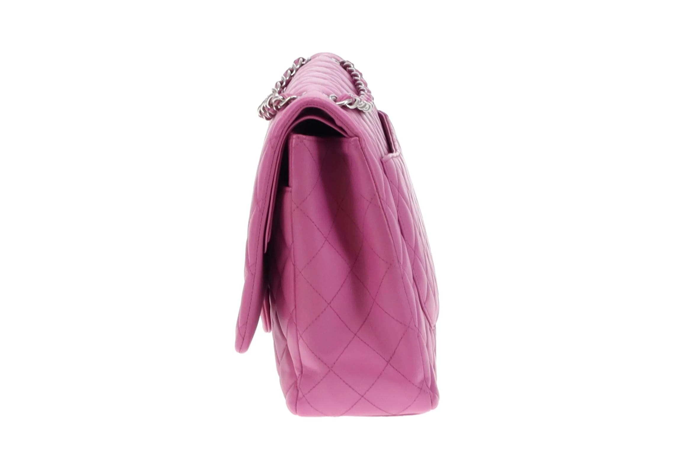 Chanel Pink Maxi Double Flap 14 Series - Image 9