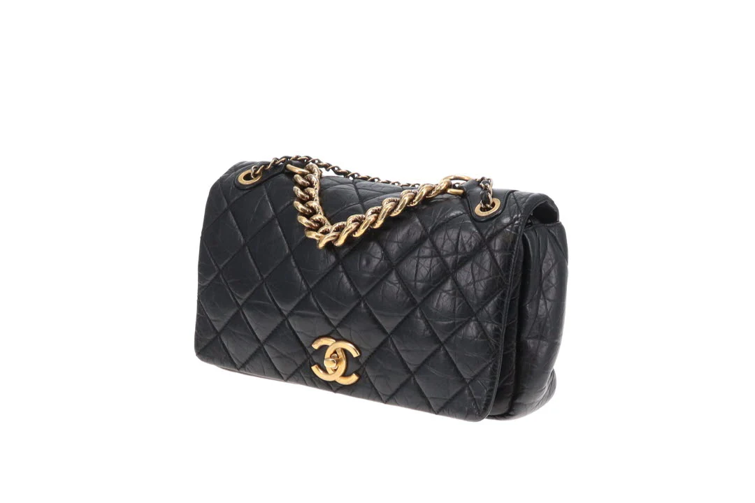 Chanel Pondichery Flap Bag Black Calfskin GHW 2012 - Image 10