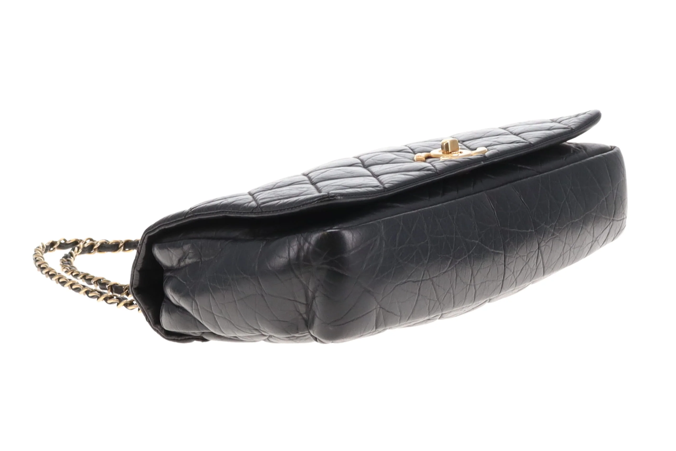 Chanel Pondichery Flap Bag Black Calfskin GHW 2012 - Image 12