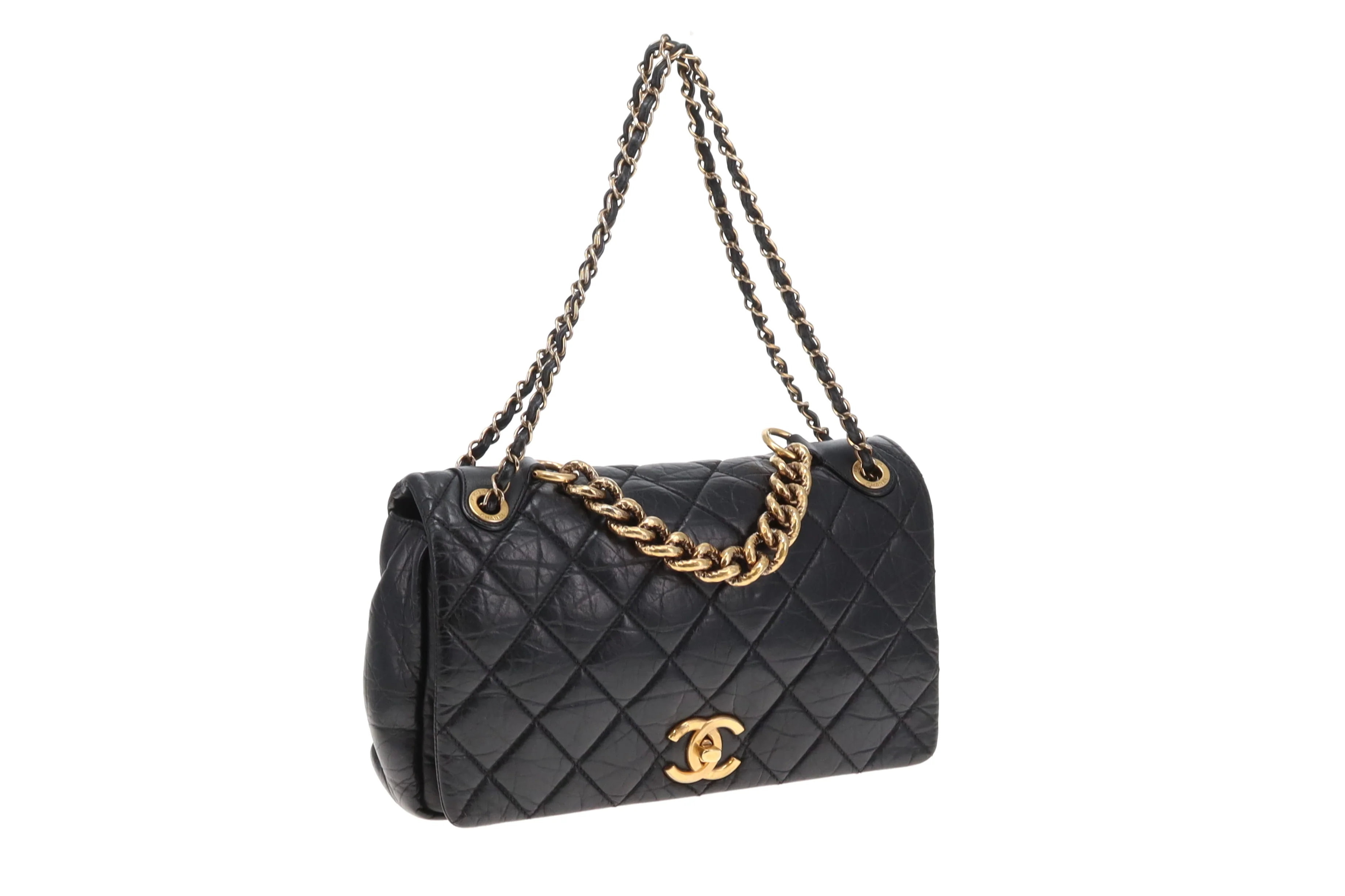 Chanel Pondichery Flap Bag Black Calfskin GHW 2012 - Image 14