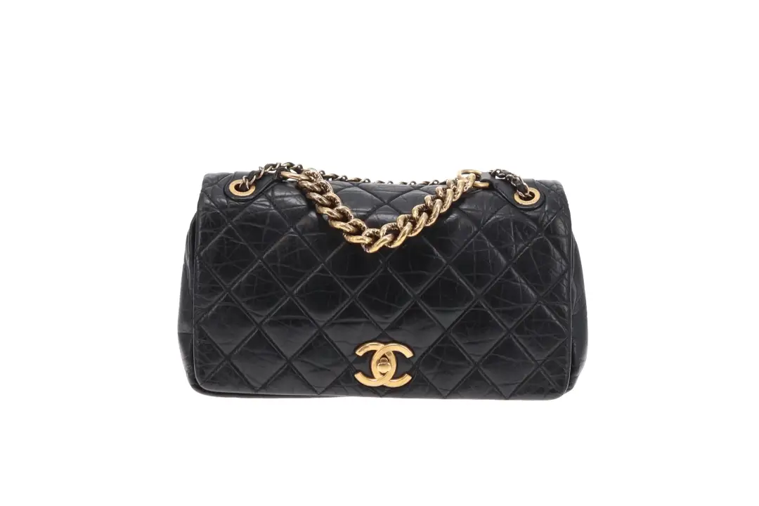 Chanel Pondichery Flap Bag Black Calfskin GHW 2012 - Image 4