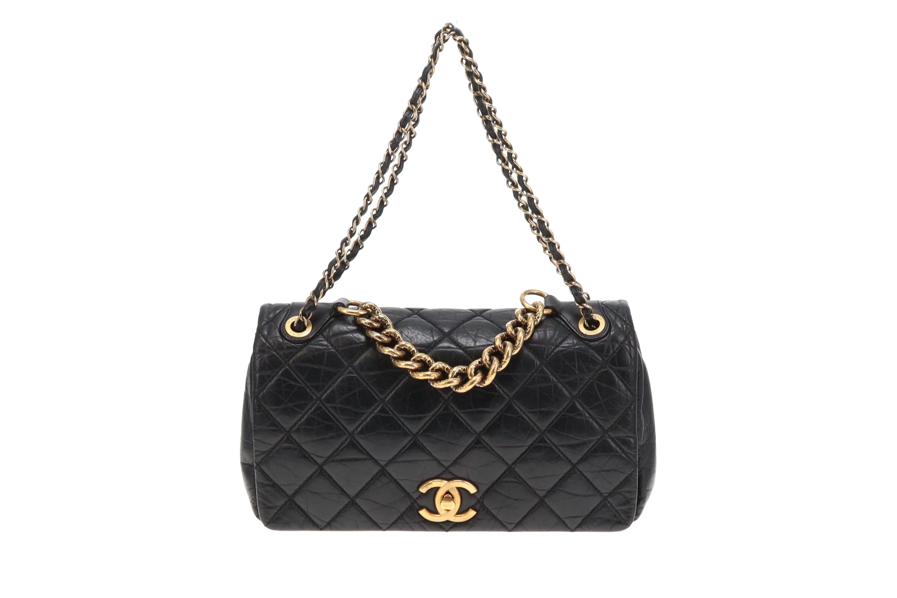 Chanel Pondichery Flap Bag Black Calfskin GHW 2012 - Image 5