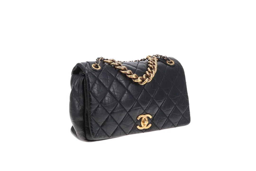 Chanel Pondichery Flap Bag Black Calfskin GHW 2012 - Image 6