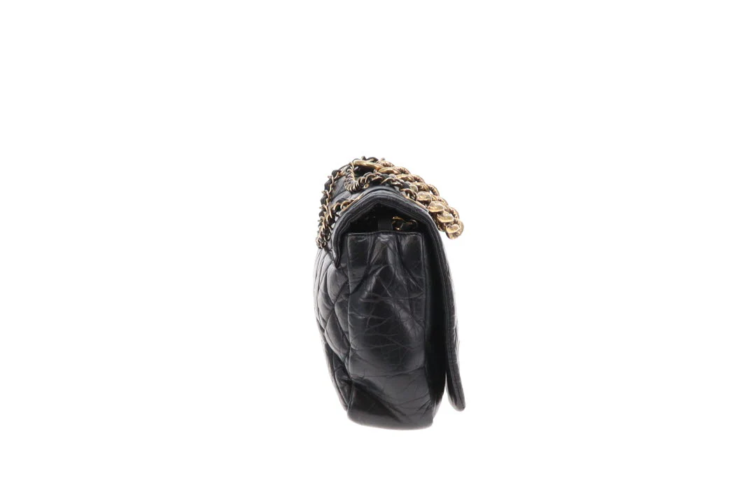 Chanel Pondichery Flap Bag Black Calfskin GHW 2012 - Image 7