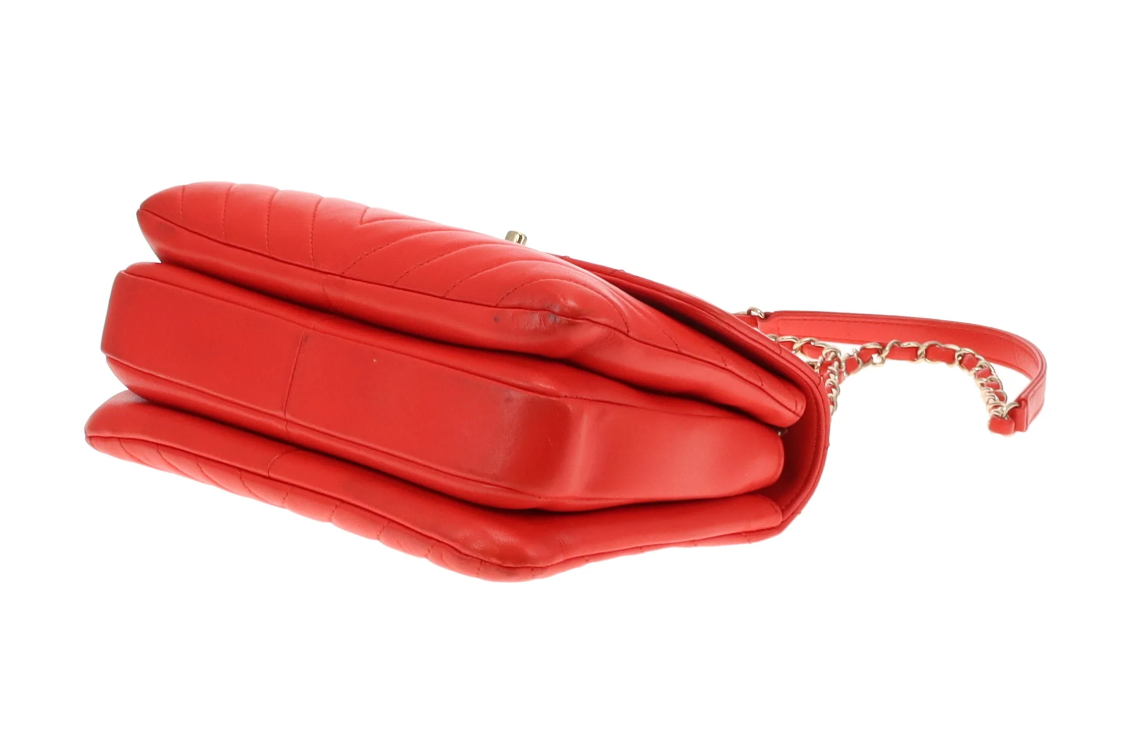 Chanel Trendy Small CC Top Handle Red Chevron 2019 - Image 11