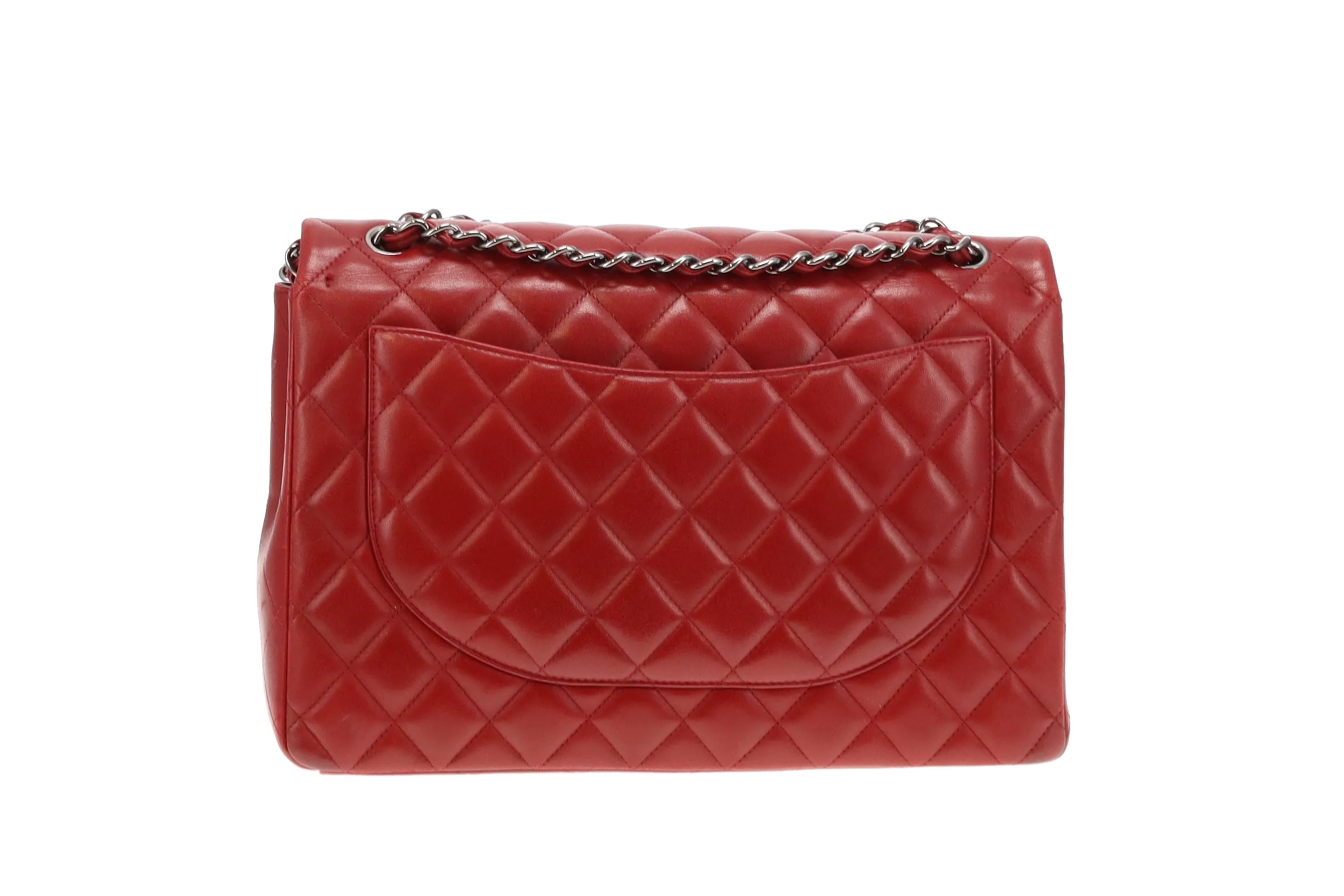 Chanel Classic Maxi Double Flap Rouge Leather SH 2013/14 - Image 10