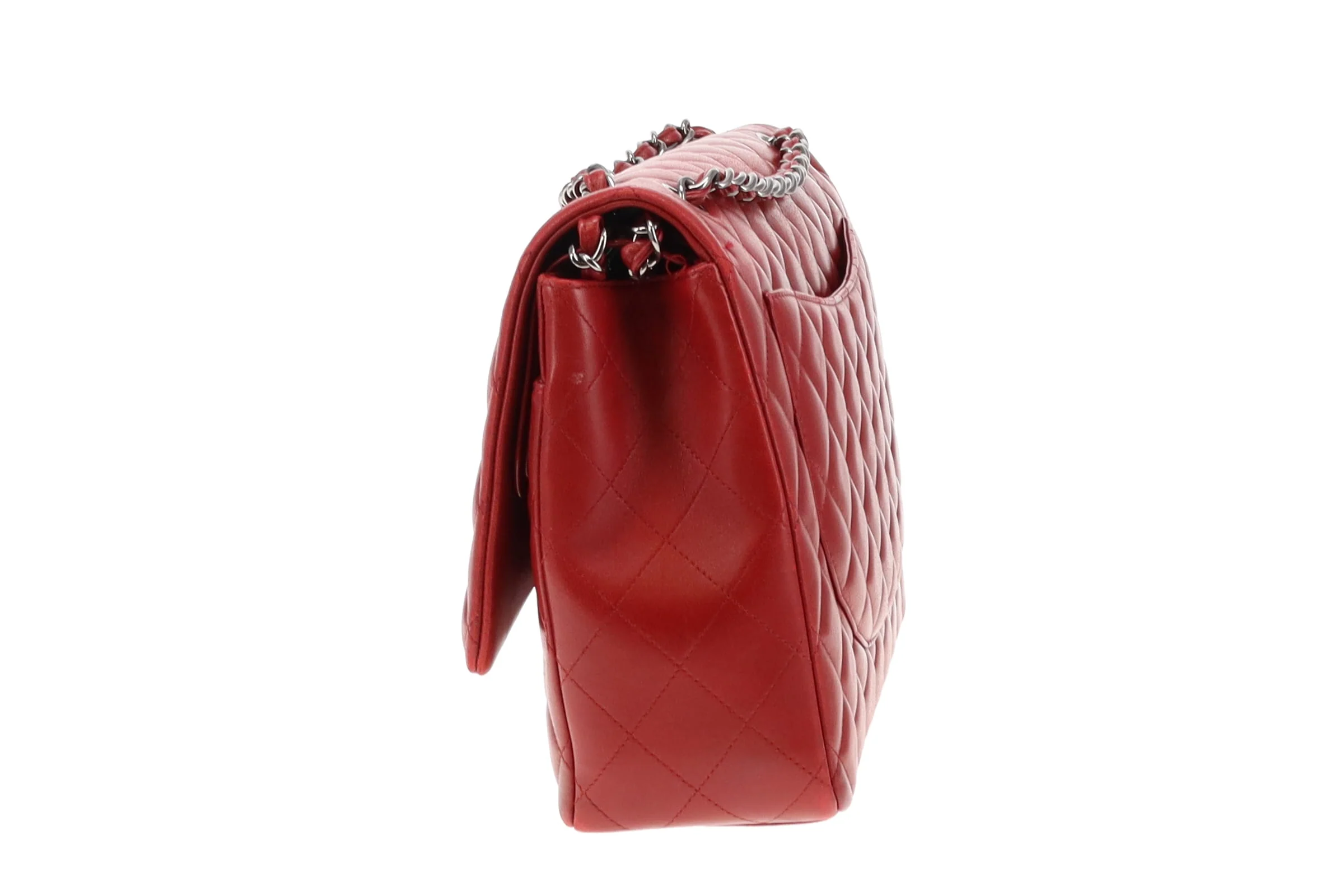 Chanel Classic Maxi Double Flap Rouge Leather SH 2013/14 - Image 11