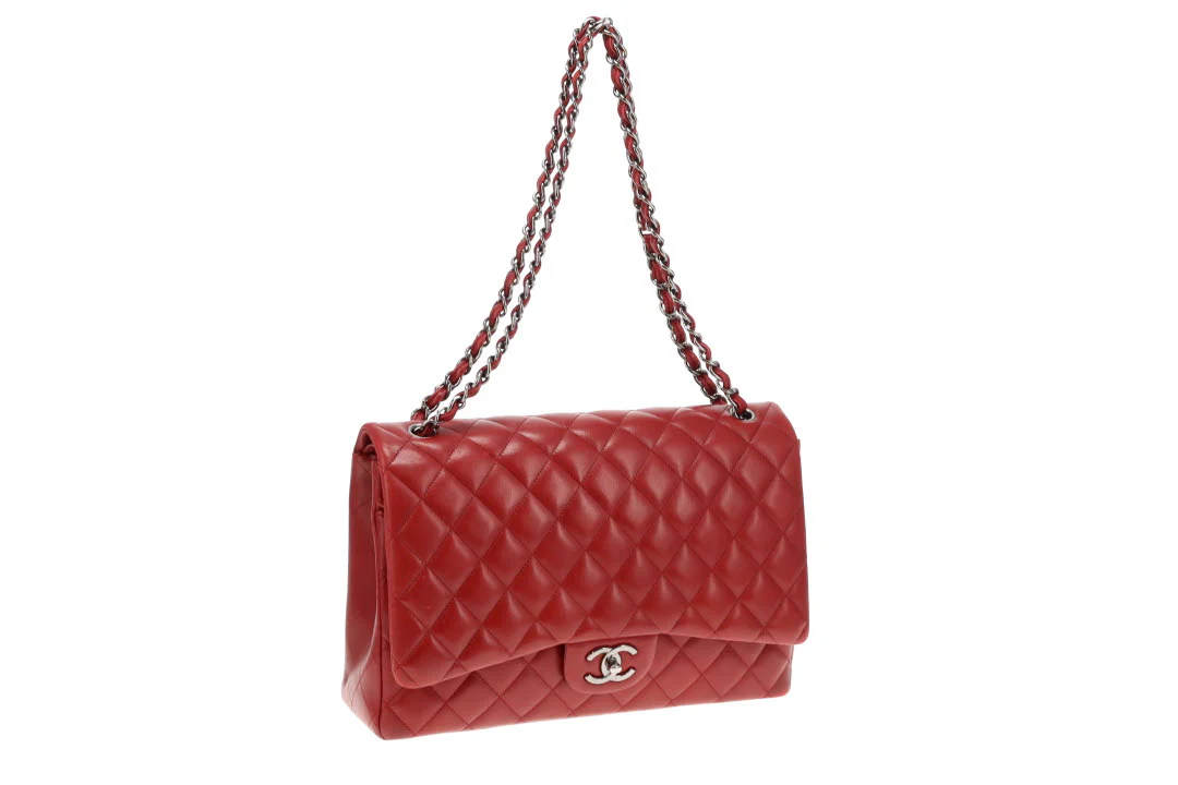Chanel Classic Maxi Double Flap Rouge Leather SH 2013/14 - Image 16
